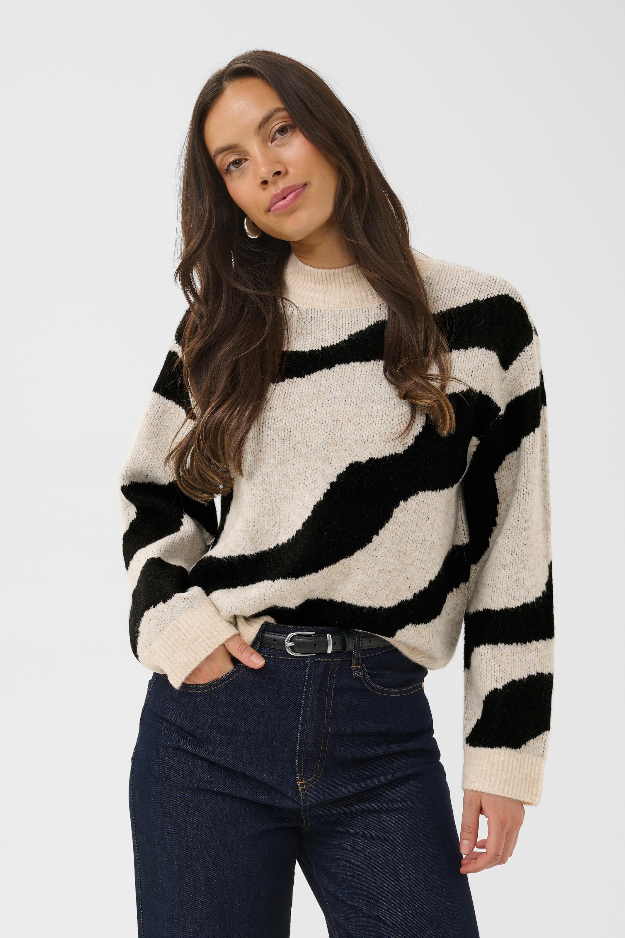 Saint Tropez Rollkragenpullover »MallieSZ Pullover« Materialmix, Regular fit