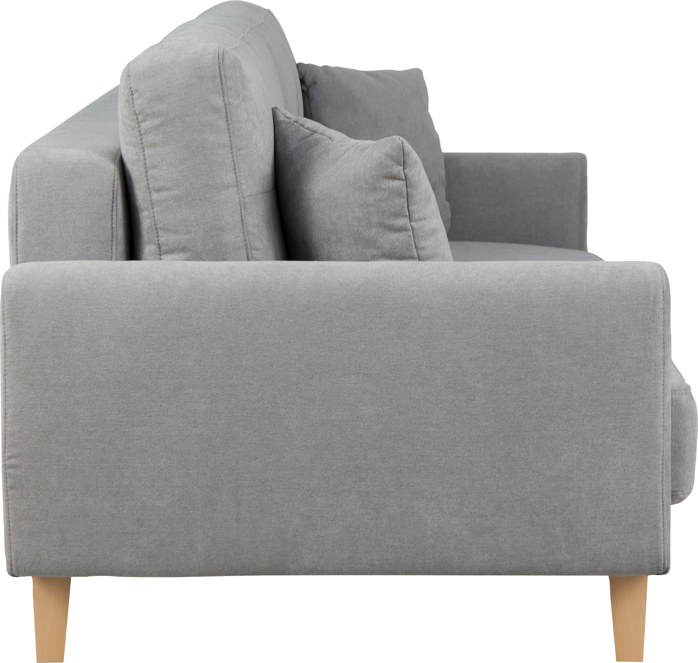Home affaire 2-Sitzer »TRIPLO mit Wellenunterfederung, Maße B/T/H: 165/100/89 cm«, Sofa mit Steppung im Rückenbereich, incl. Rückenkissen und Zierkissen