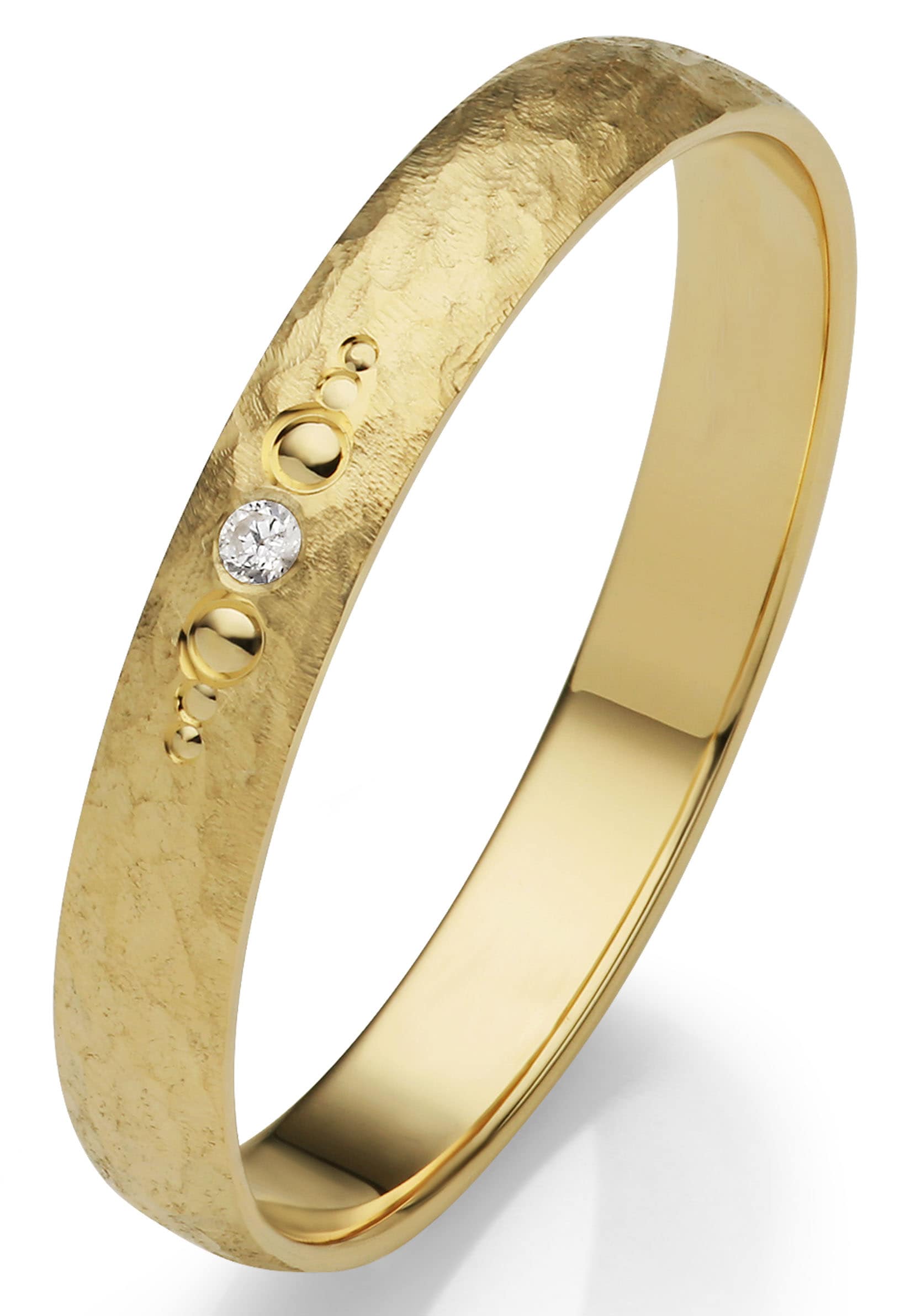Firetti Trauring »Schmuck Geschenk Gold 375 Hochzeit Ehering "LIEBE"«, Made in Germany, wahlweise mit oder ohne Brillant