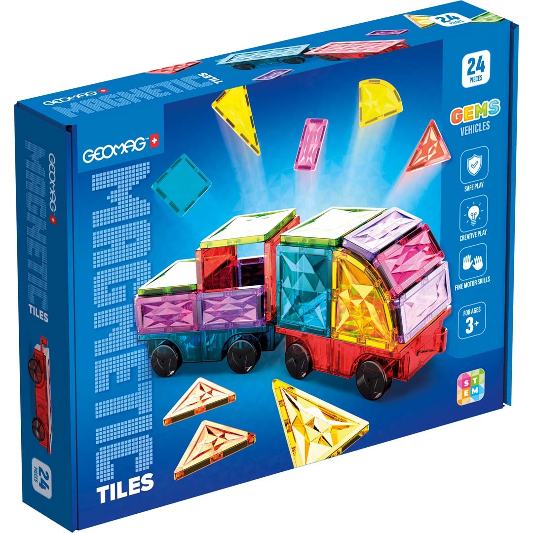 Geomag™ Magnetspielbausteine »Magnetic Tiles Gems Vehicles (4211)«