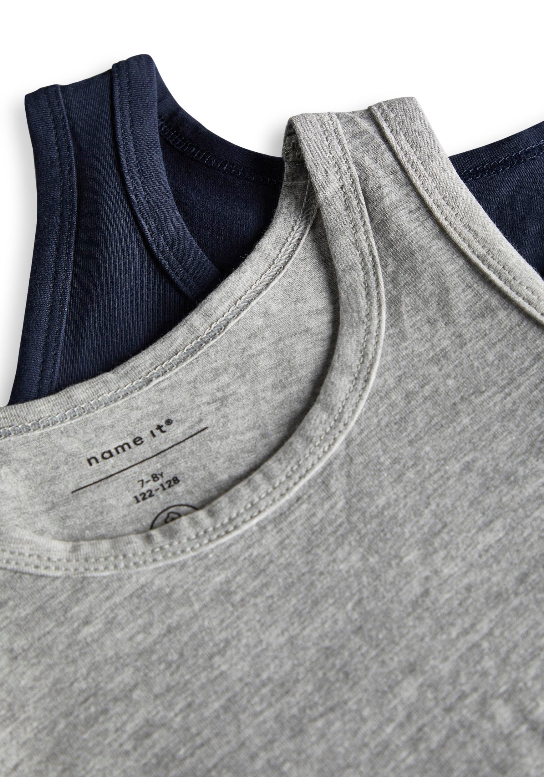 Name It Unterhemd »NKMTANK für Jungen mit Rundhals und elastischem Tragekomfort« Packung, 2 Stk. tlg., normal, Jersey, eingefasste Kante, Rundhals