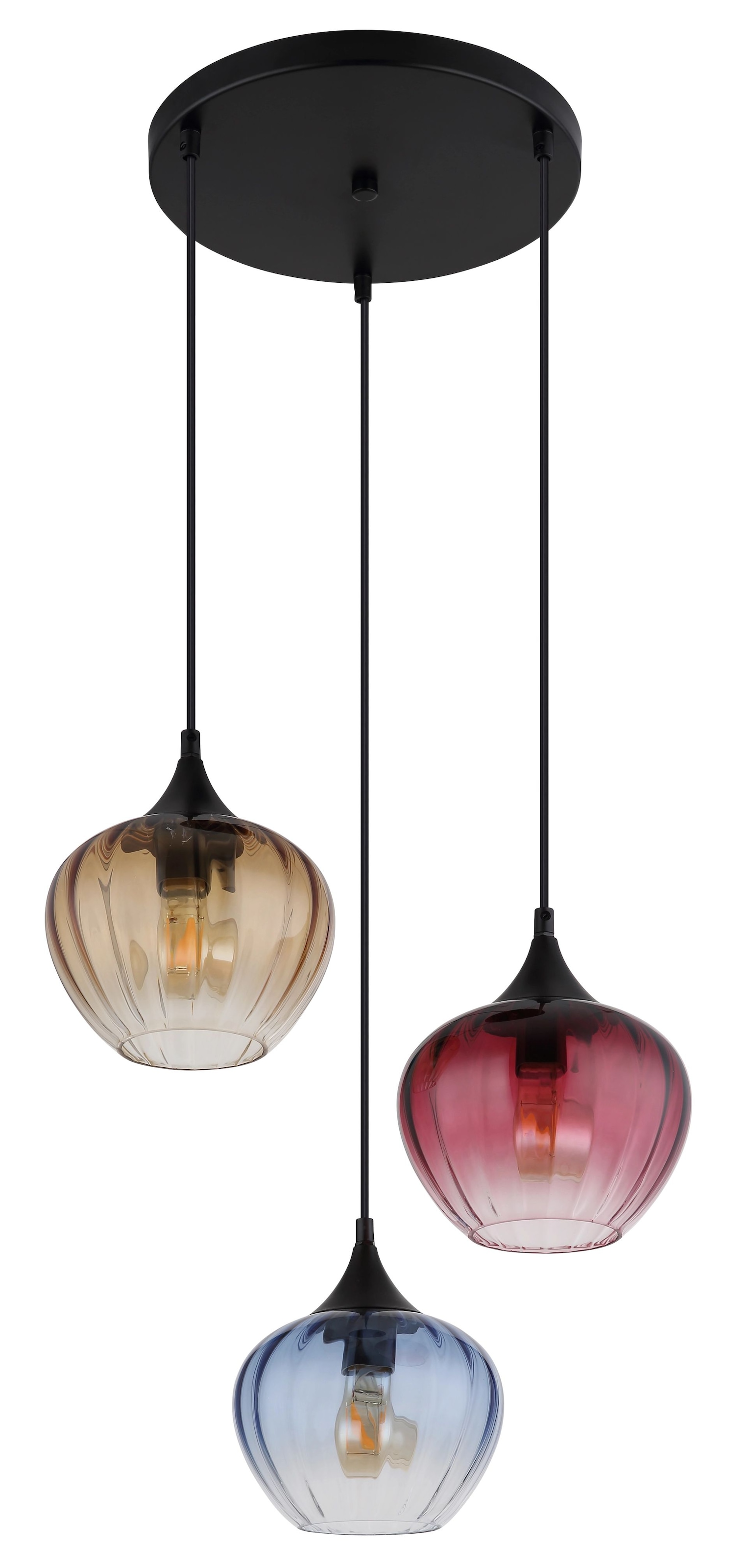 GLOBO LIGHTING Pendelleuchte »SANDER« E27 1 Stk. Gläser, Hängelampe, Wohnzi günstig online kaufen