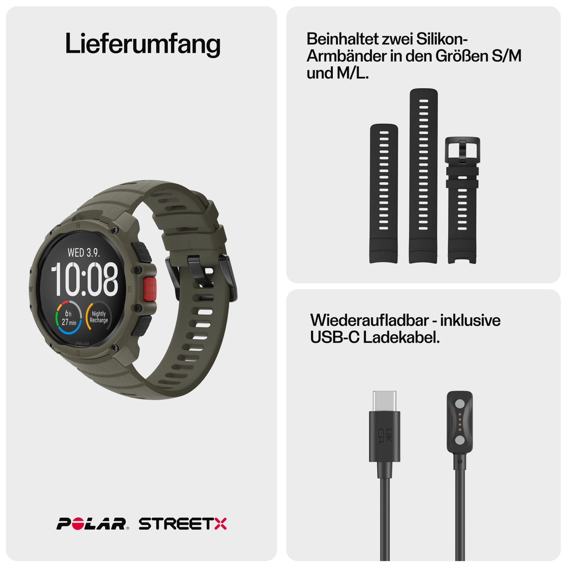 Polar Smartwatch »Street X«(/ 1,28 ″)