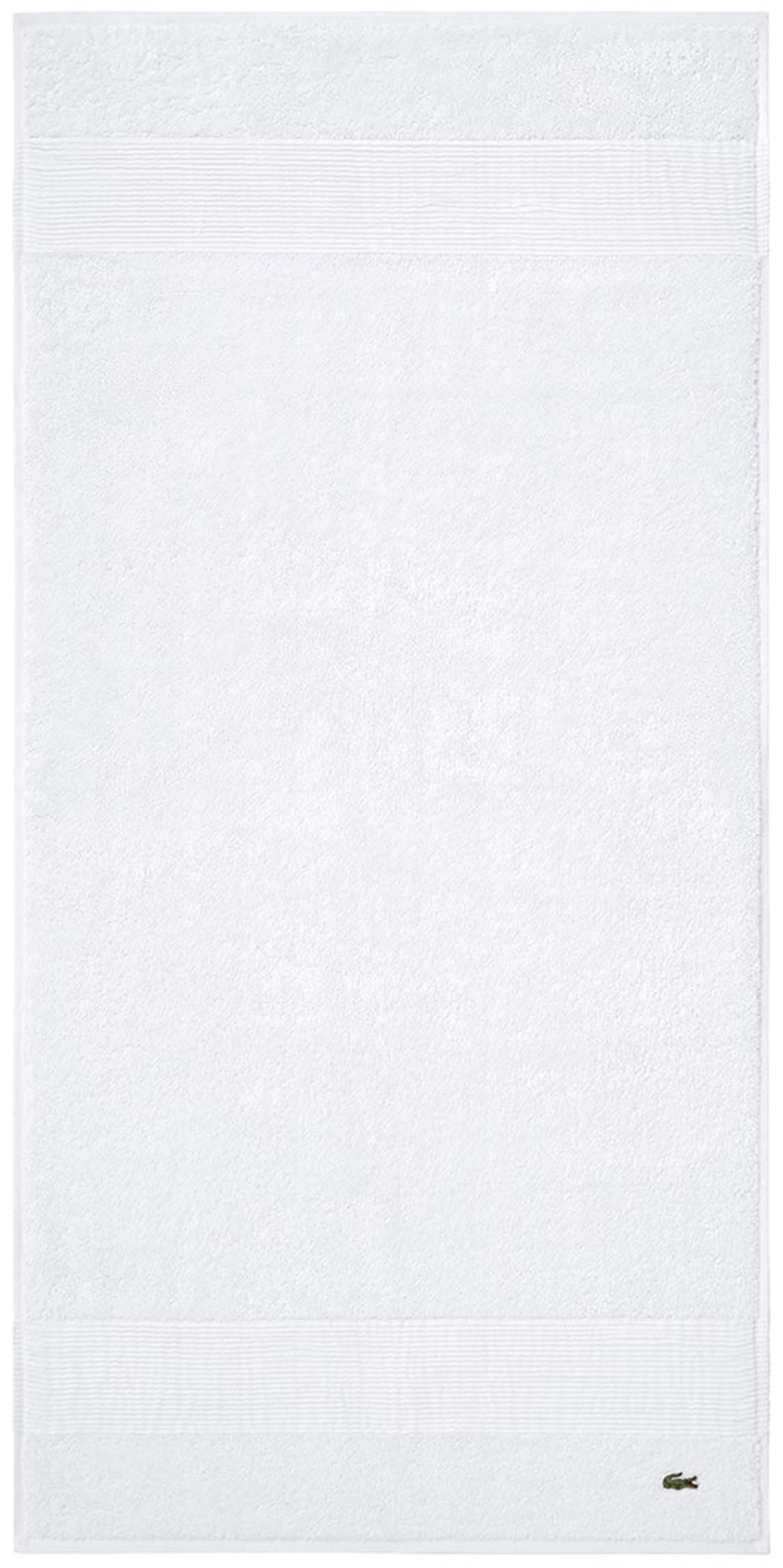 LACOSTE Handtuch »LLECROCO« mit Label-Applikationen blanc Obermaterial: 100% Baumwolle B/L: 50 cmx100 cm