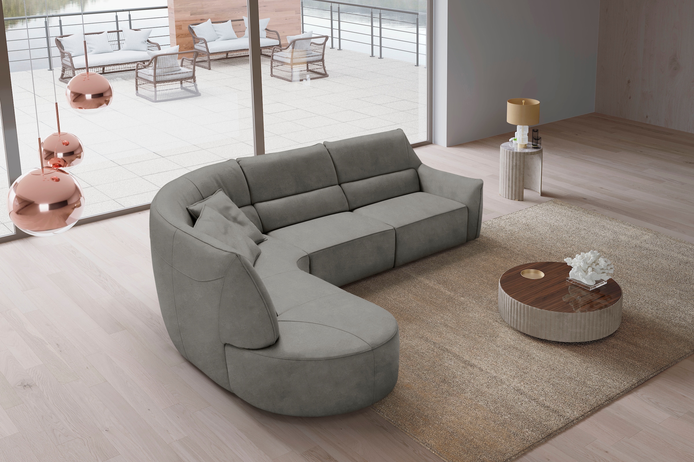 Egoitaliano Ecksofa »Puffy, extravagant & edel, Retro Designsofa, hoher Sit günstig online kaufen