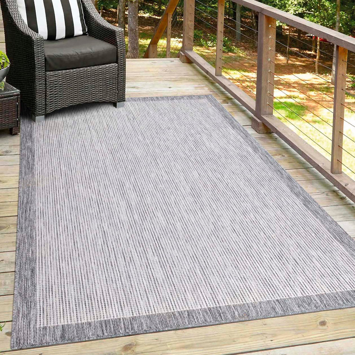 Carpet City Outdoorteppich »Outdoor 470«, rechteckig, 5 mm Höhe, Läufer, UV-beständig, Flachgewebe, auch quadratisch, In- und Outdoor