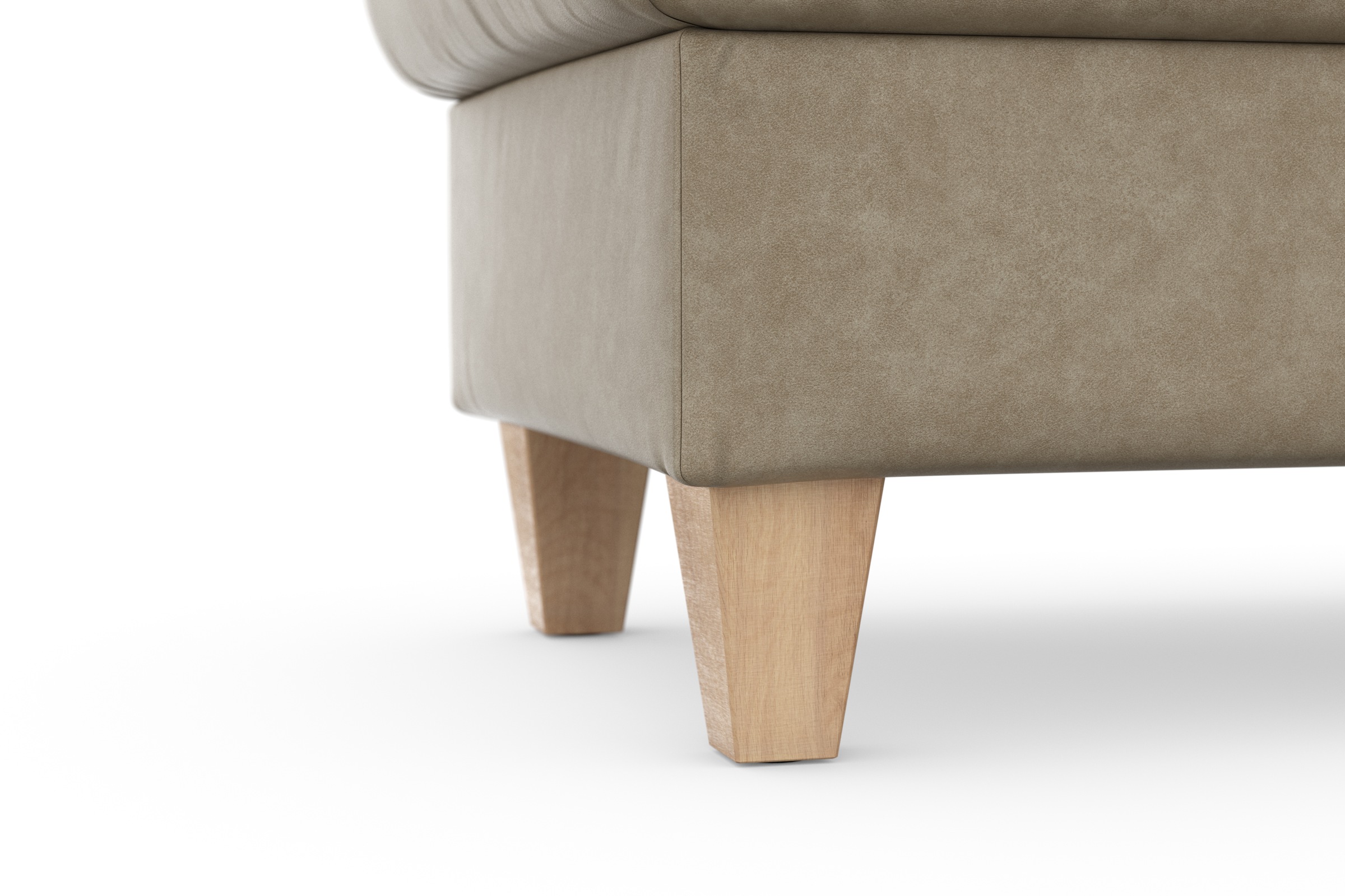 sit&more Stauraumhocker »Farö«, mit Stauraum und Federkern und naturfarbenen Füßen