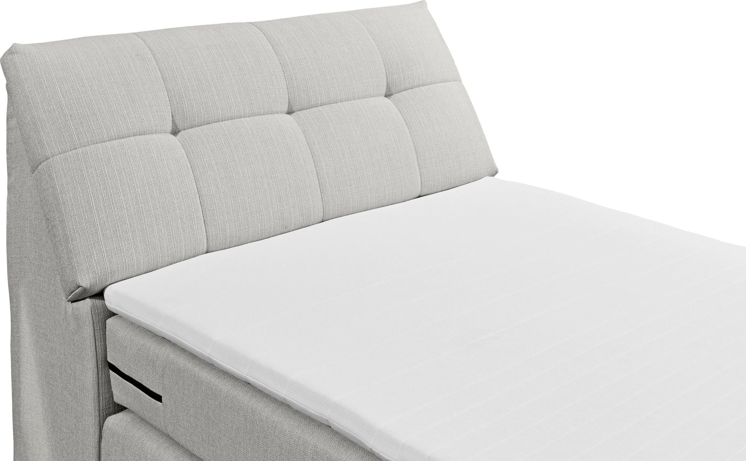 ED EXCITING DESIGN Boxspringbett »Concord«, inkl. Motor, Stauraum im Kopfteil und Topper