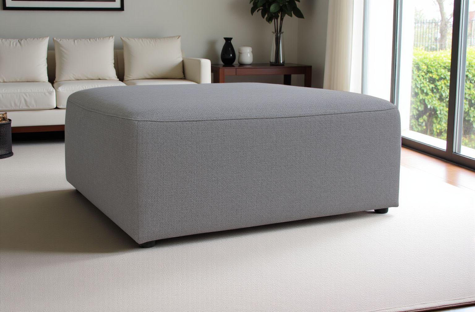 INOSIGN Polsterhocker »Koa, Hocker, passend zur Modulserie KOA«, in Webstoff, weicher Lounge-Sitzkomfort