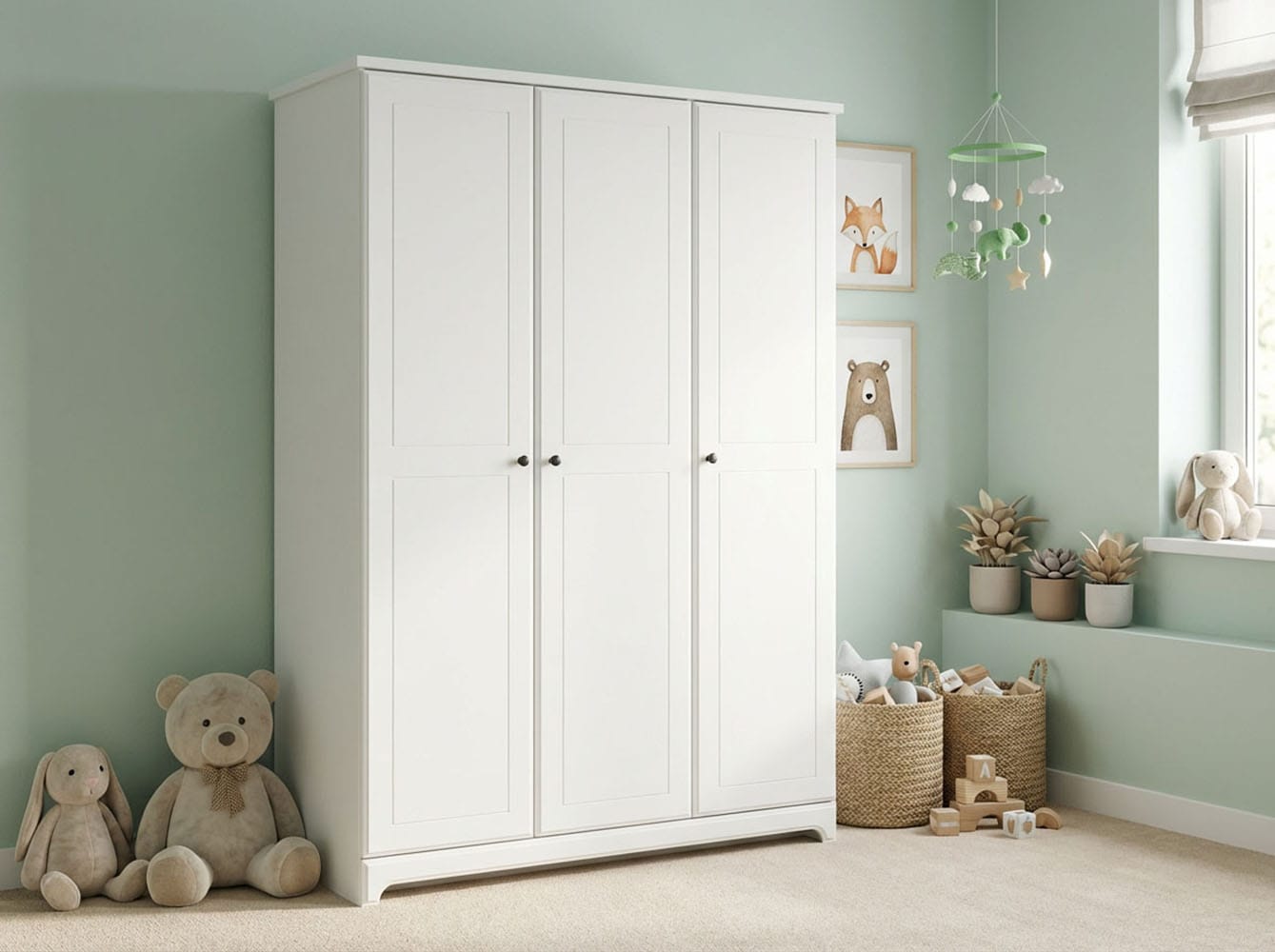 arthur berndt Kleiderschrank »Thilo, Kinderkleiderschrank« MDF-Fronten mit Kassettenfräsung