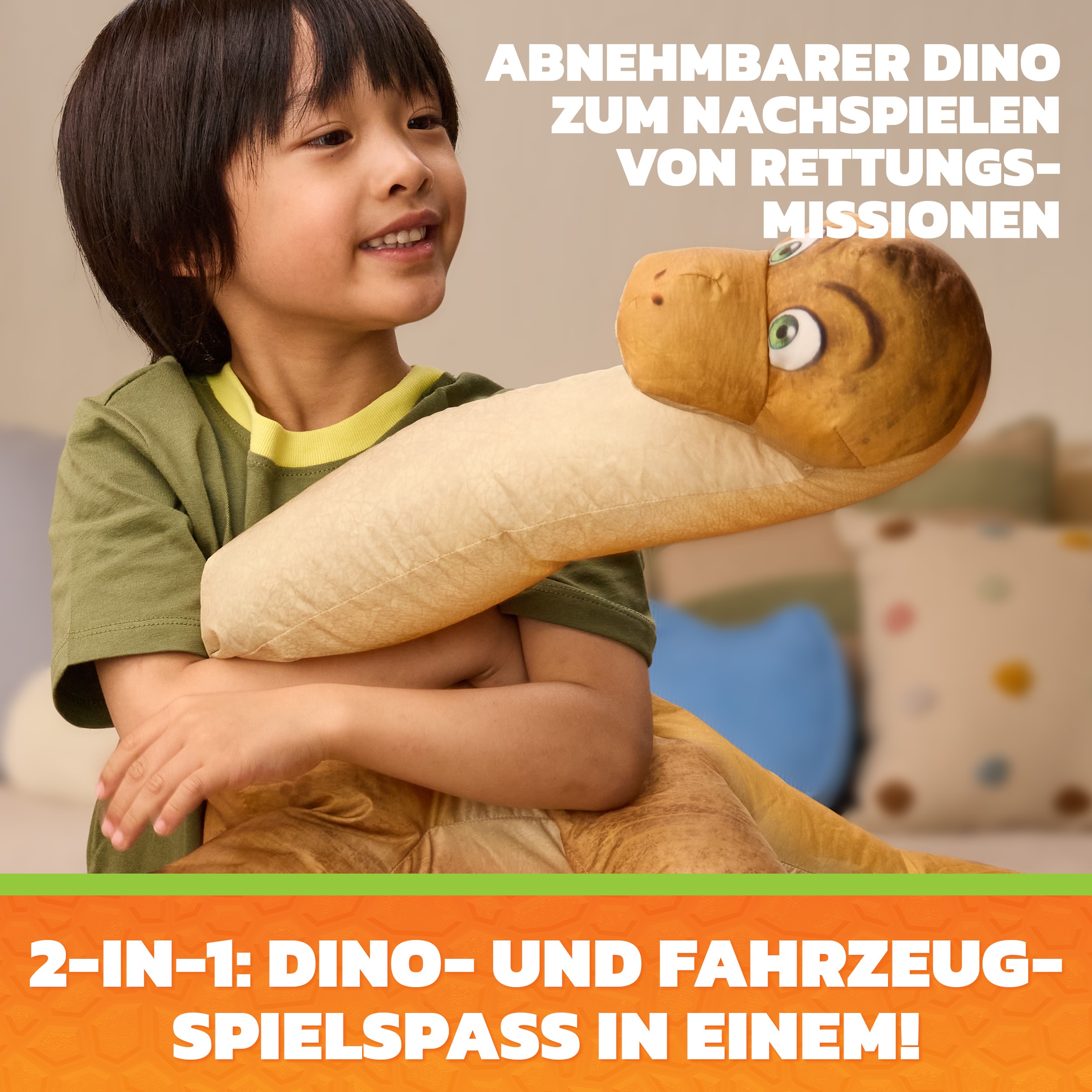 Spin Master Spielzeug-Auto »PAW Patrol: Der Dino Film, Rockys Megasaurus Transport-Fahrzeug« mit Lichteffekt