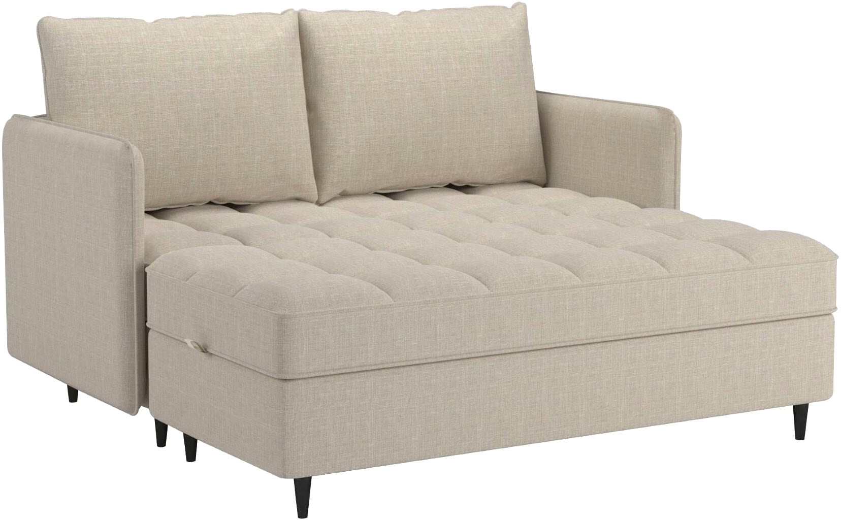 Dorel Home Ecksofa »LINDHUS, L-Form, 4 verschiedene Stellvarianten, Lounge-Sofa,«, Wohnlandschaft, mit Recamiere, großer Bettkasten, Cord, Chenille