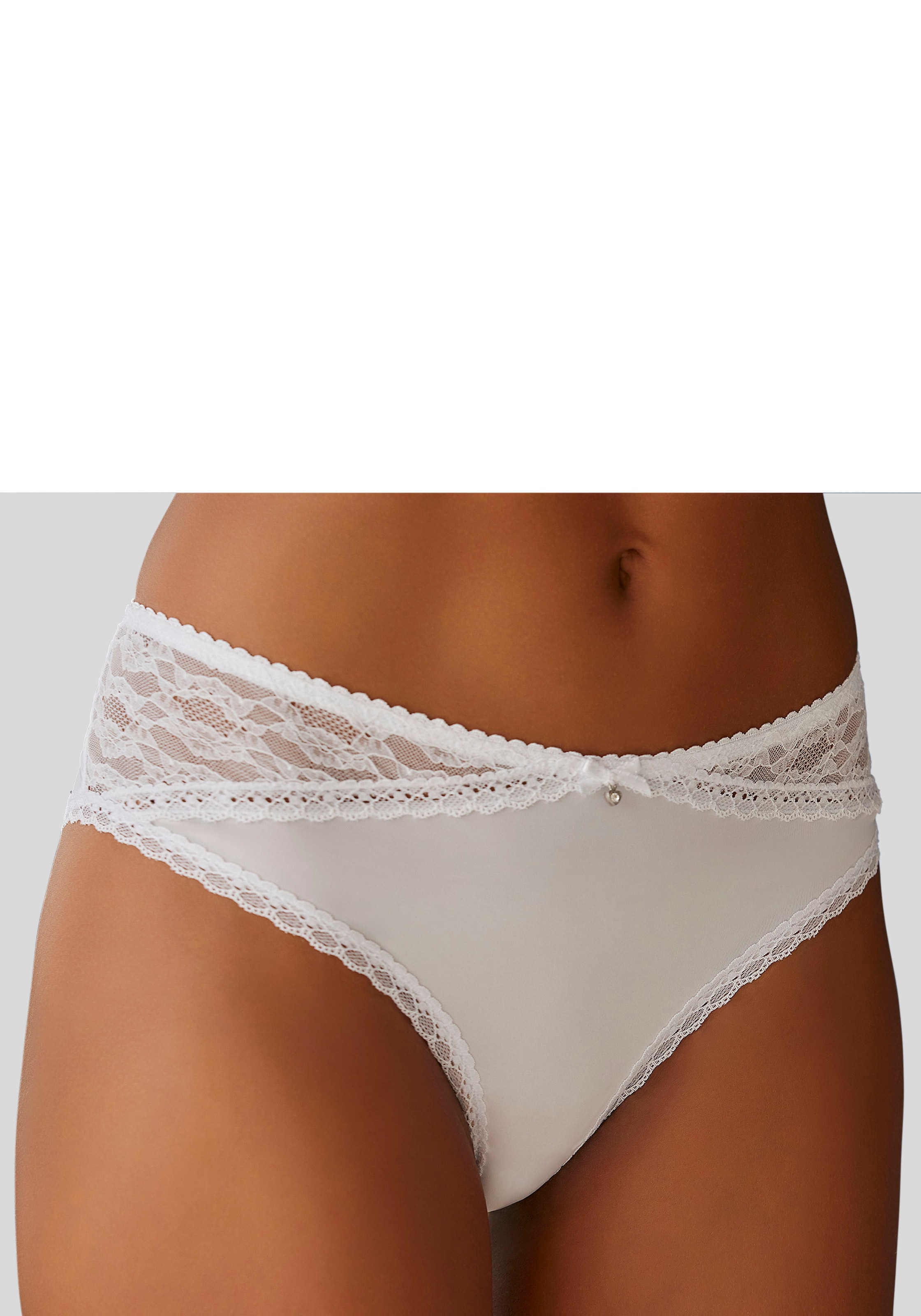 s.Oliver High-Waist-Slip aus graphischer Spitze in transparenter Optik