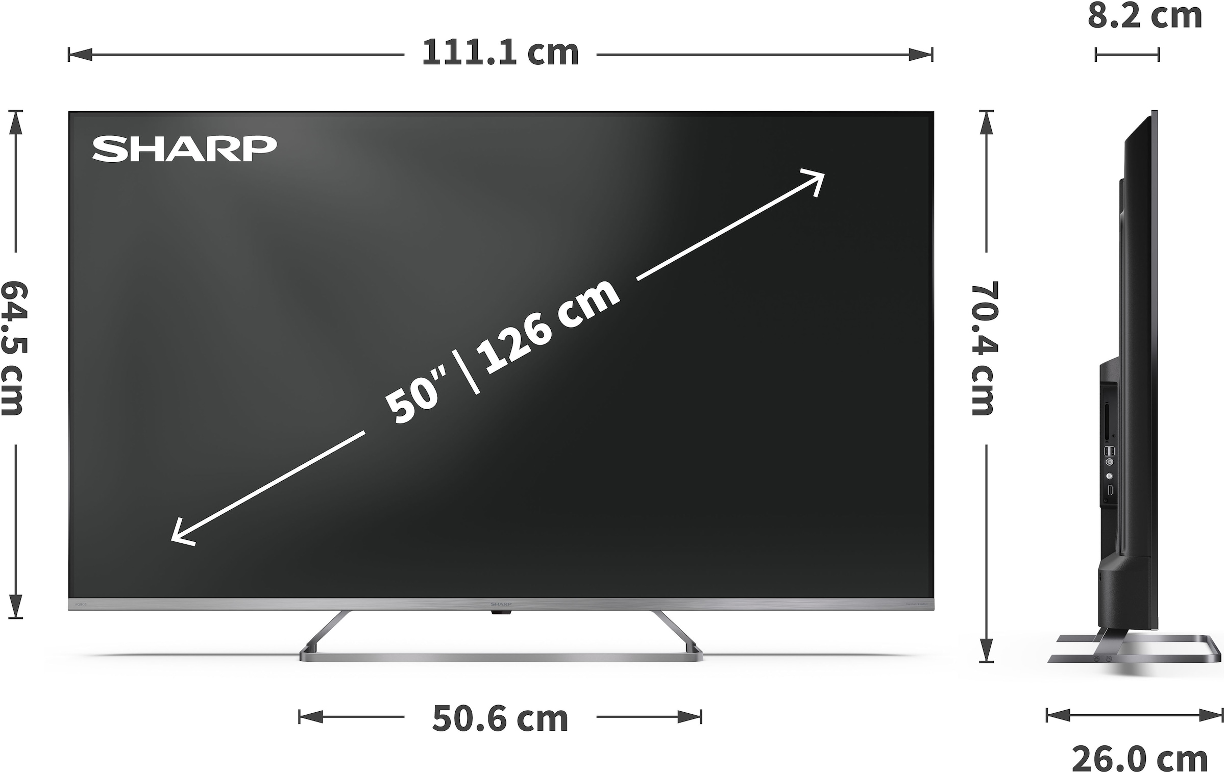 Sharp QLED Mini LED-Fernseher »4T-C50JPx« 126 cm/50 ″ Smart-TV