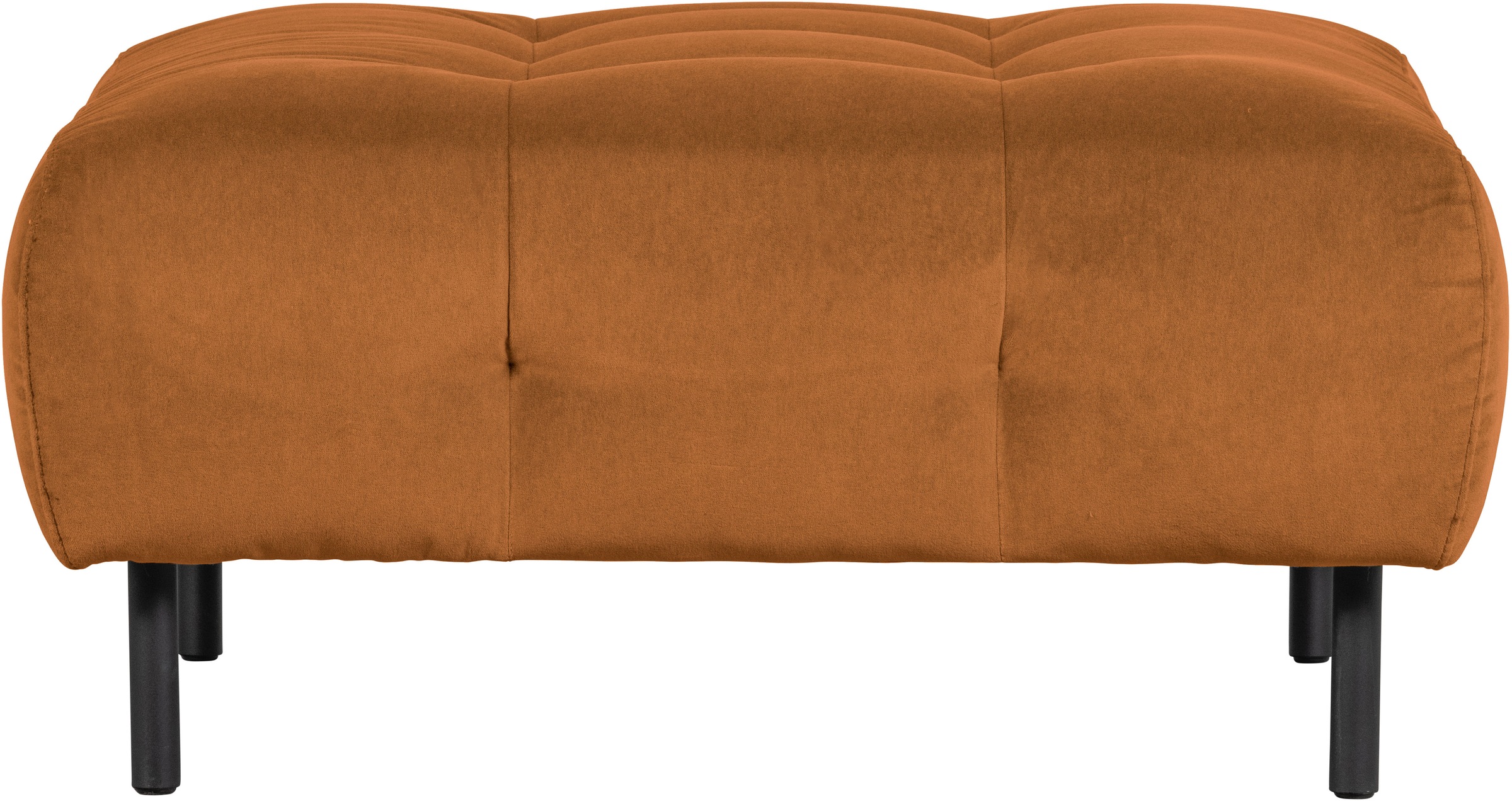 WOOOD Hocker »Lloyd mit Loma-Velvetbezug mit Metallgestell, B 90 x T 90 x H 45 cm« Maximale Verschleißfestigkeit, Pfleiglicht, einfach zu montieren
