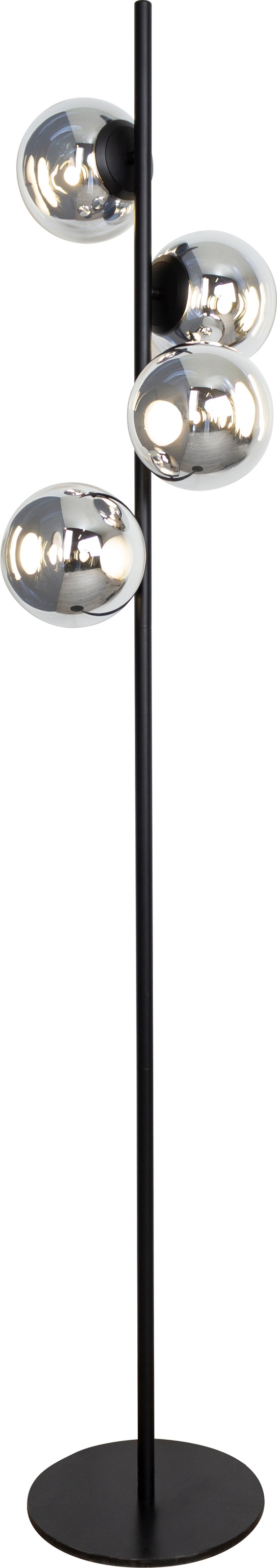 LED-Stehlampe Altaïr silberfarben Höhe 160 cm 4-flammig Glas günstig online kaufen