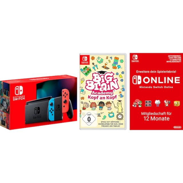 Nintendo Switch Konsolen-Set, inkl. Big Brain Academy + Mitgliedschaft  Nintendo Switch Online auf Rechnung bestellen