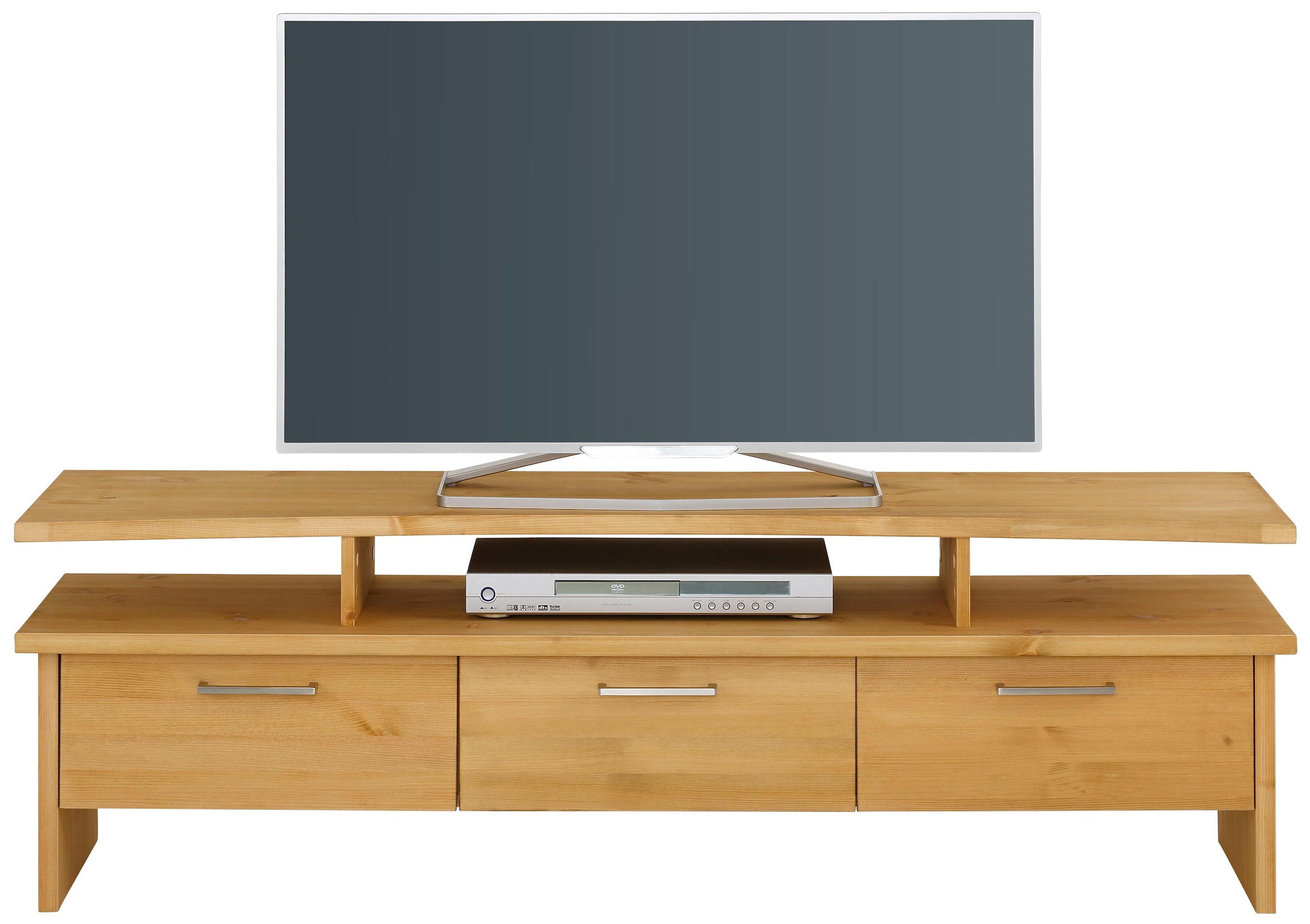 Home affaire TV-Board "Ixo", Breite 148 cm, mit 3 Schubladen, aus masiver K günstig online kaufen