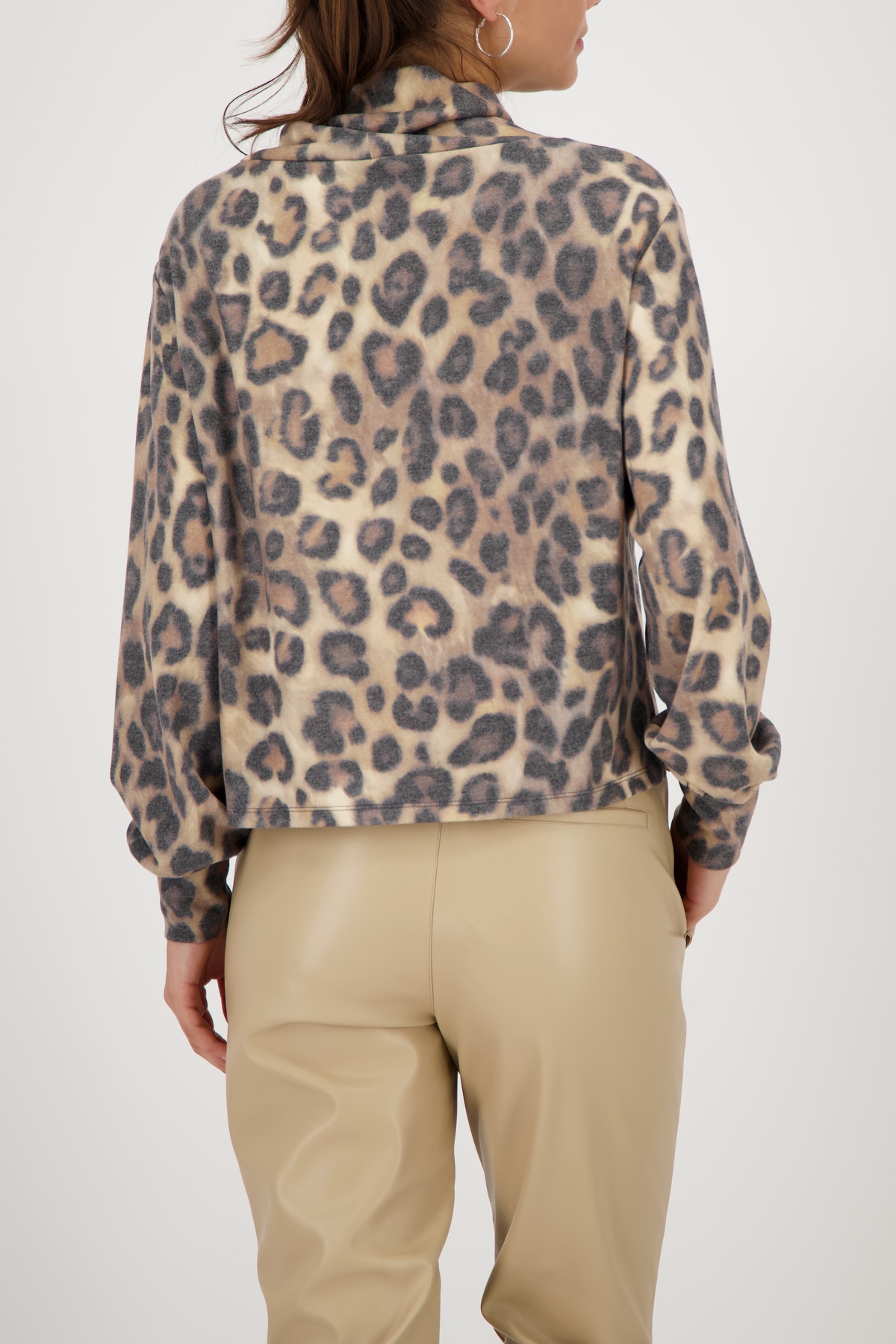 Monari Sweatshirt »Sweatshirt Leo Allover«, Regular fit mit Rundhalsausschnitt