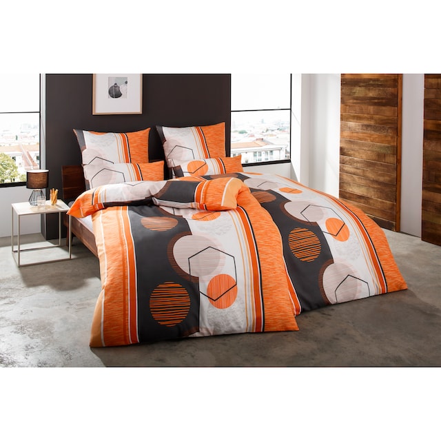 my home Bettwäsche »Emmi in Gr. 135x200 oder 155x220 cm«, (2 tlg.), moderne  Bettwäsche aus Baumwolle, Bettwäsche mit geometrischem Muster bequem und  schnell bestellen