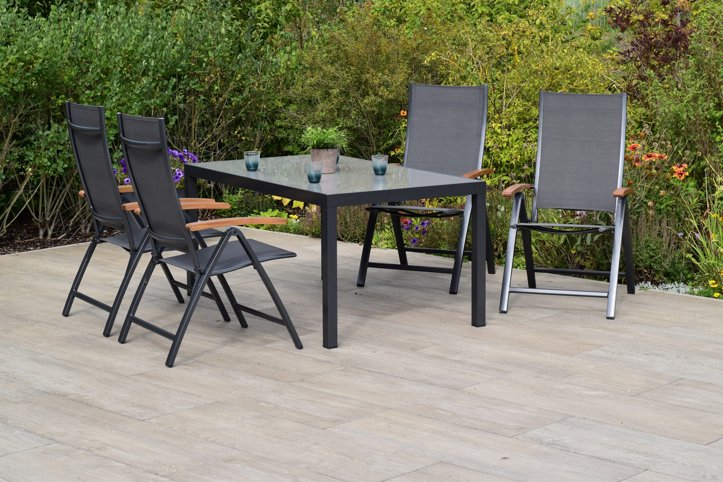 MERXX Garten-Essgruppe »»Toblino«« Set, 5-fach verstellbare Rückenlehne, pu günstig online kaufen