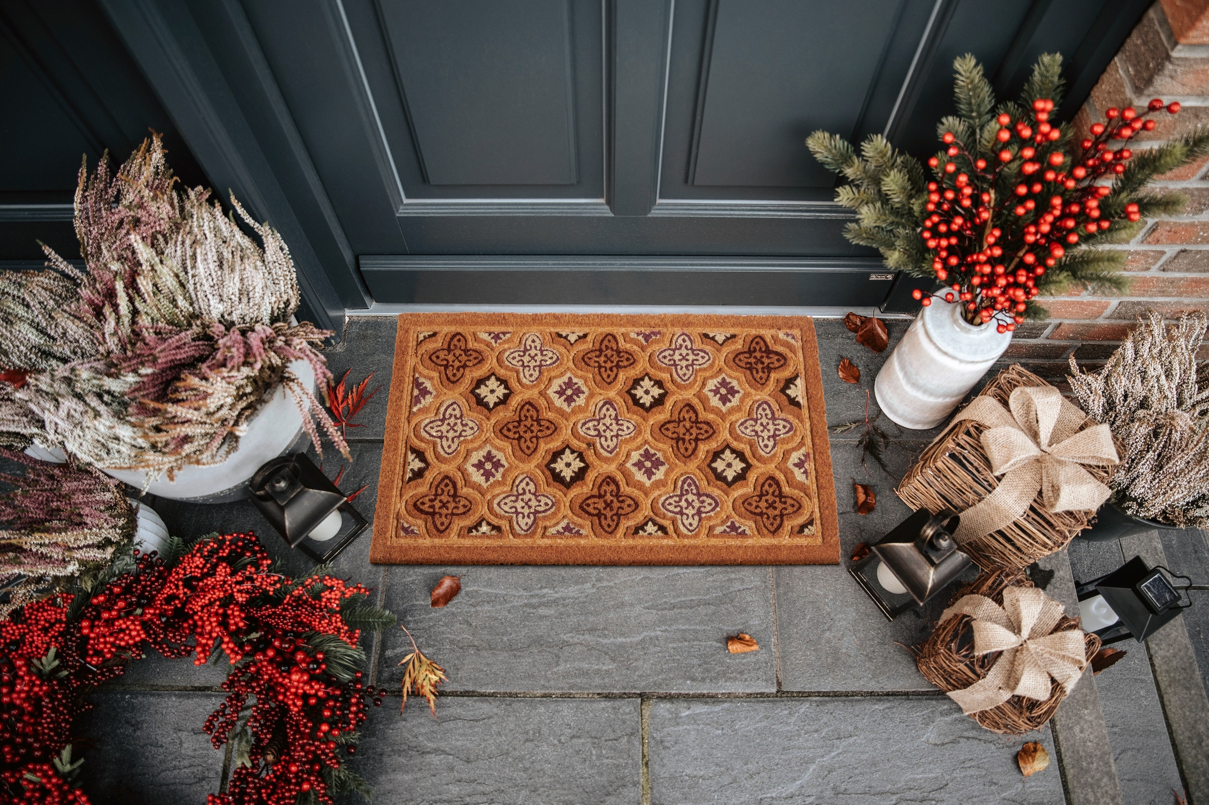 HANSE Home Fußmatte »Mix Mats Kokos Moroccan Tiles, Türmatte«, rechteckig, 15 mm Höhe, Strapazierfähig, pflegeleicht, robust, wetterfest, UV-beständig