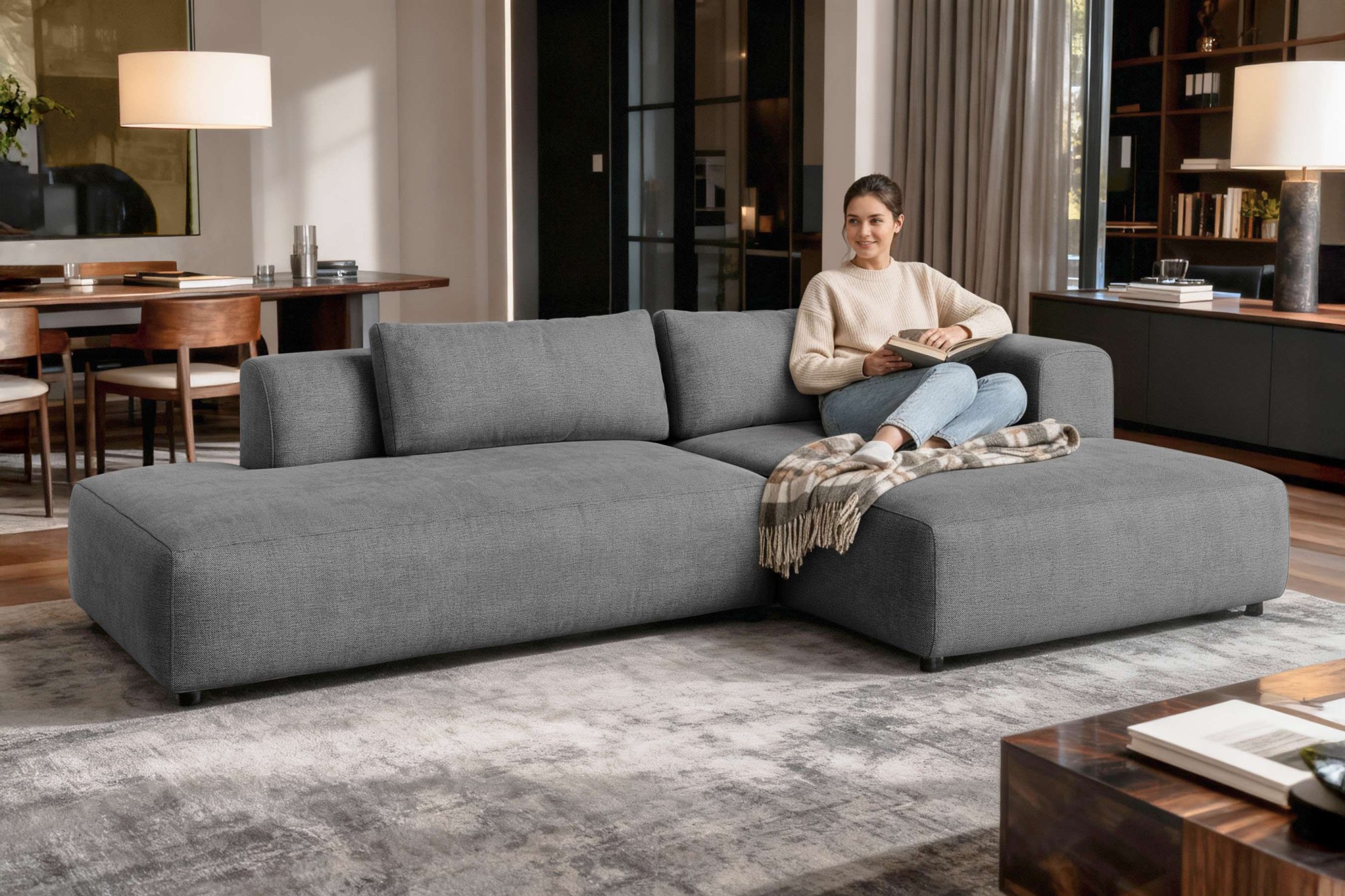 OTTO home Ecksofa »TIARRA Design-Sofa mit Ottomane recht/links bestellbar, günstig online kaufen