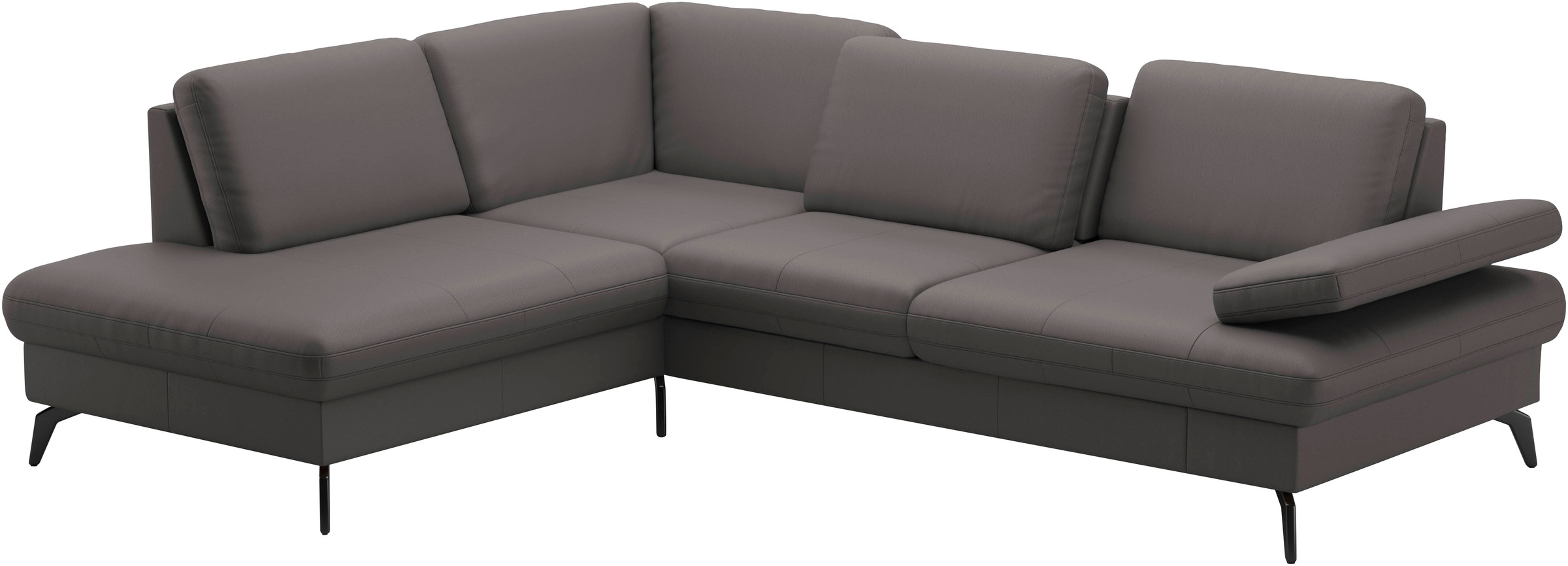 sit&more Ecksofa »Morris L-Form, inkl. Sitztiefenverstellung«, wahlweise mit Armteilverstellung, Bettfunktion & Bettkasten