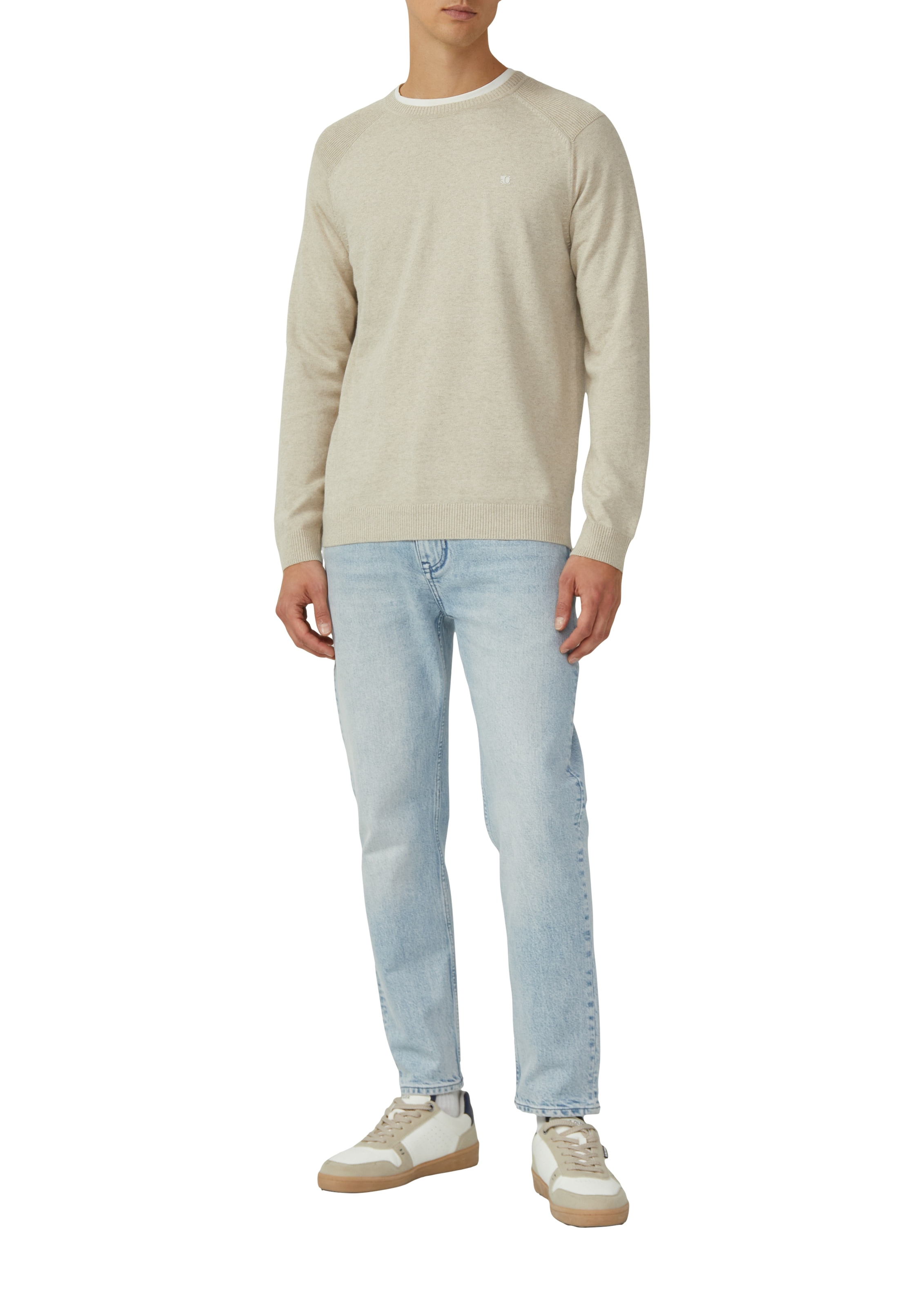 s.Oliver Rundhalspullover mit Logo Stickerei