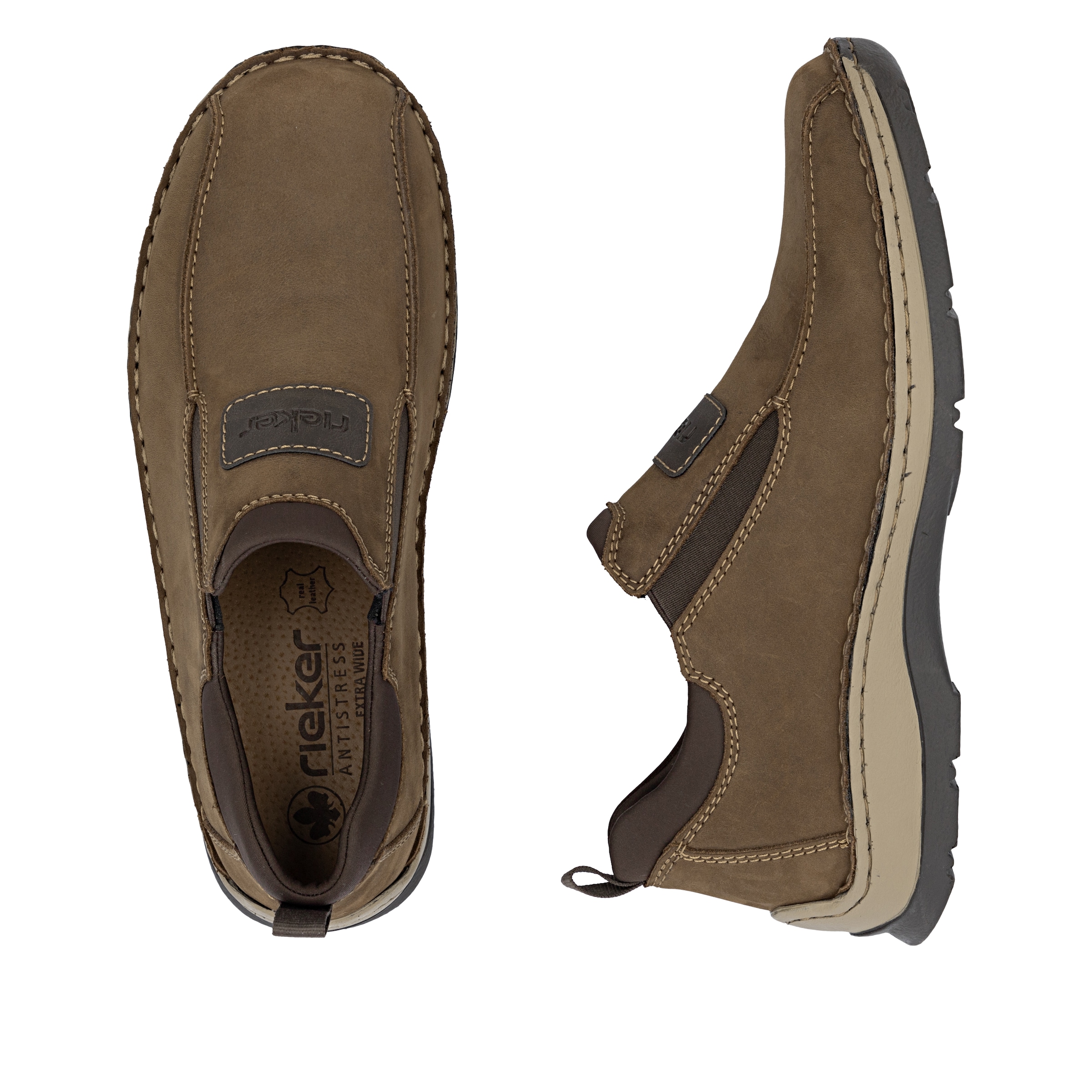 Rieker Slip-On Sneaker, Slipper, Schlupfschuh, Halbschuh, Freizeitschuh mit Stretcheinsätze