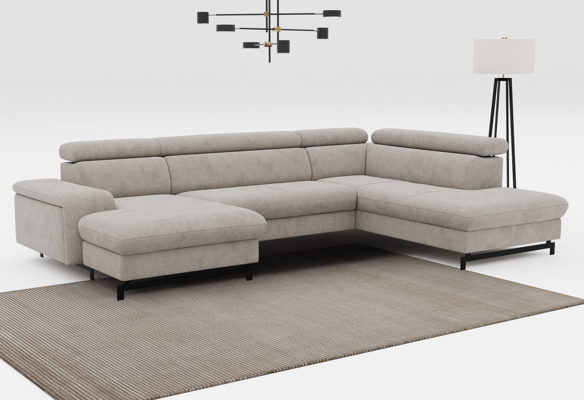 COTTA Wohnlandschaft "Emma U-Form" mit Kopfteilverstellung, wahlweise mit B günstig online kaufen