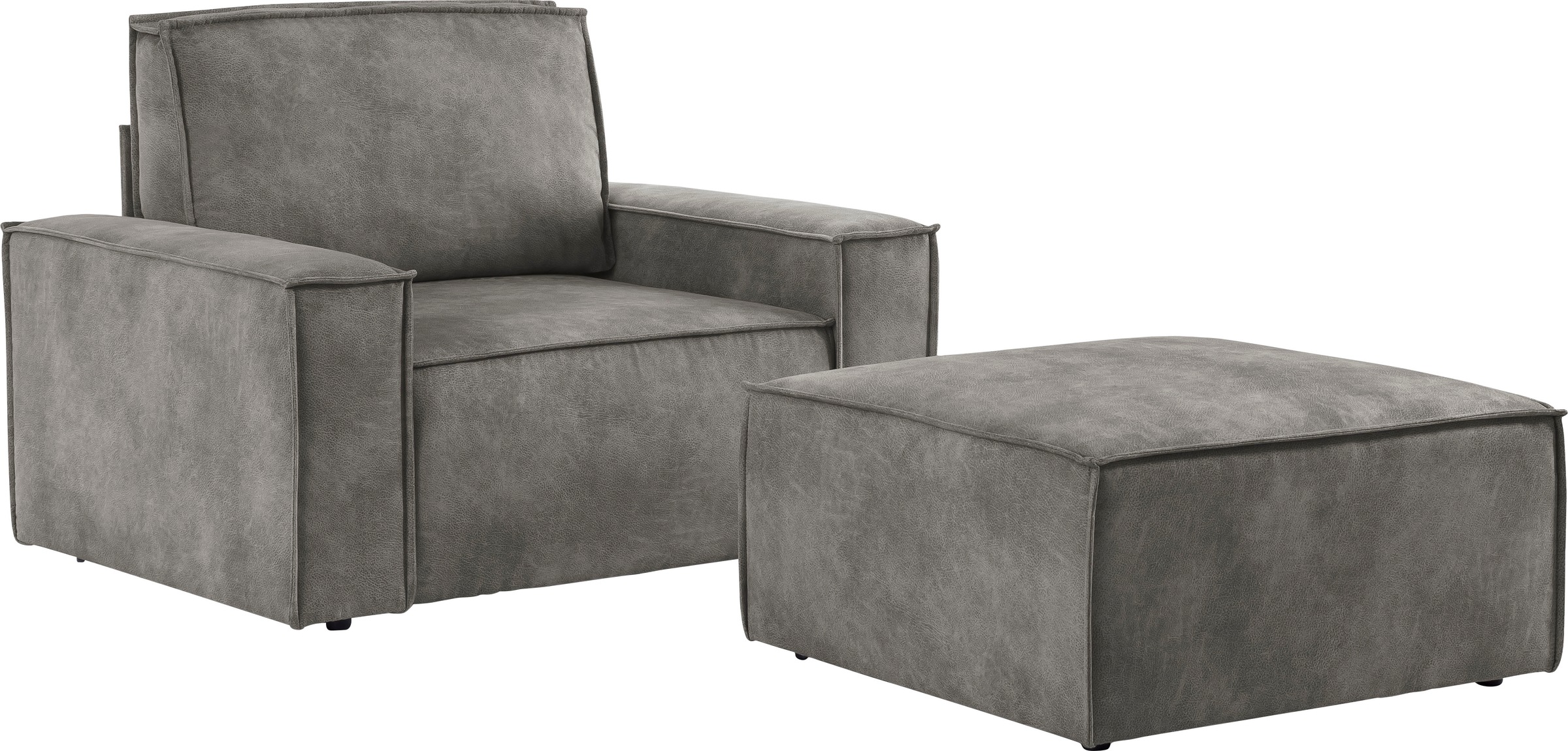 Home affaire Sessel »SHERWOOD«, Loveseat und Hocker im Set, passend zur Polster-Serie SHERWOOD