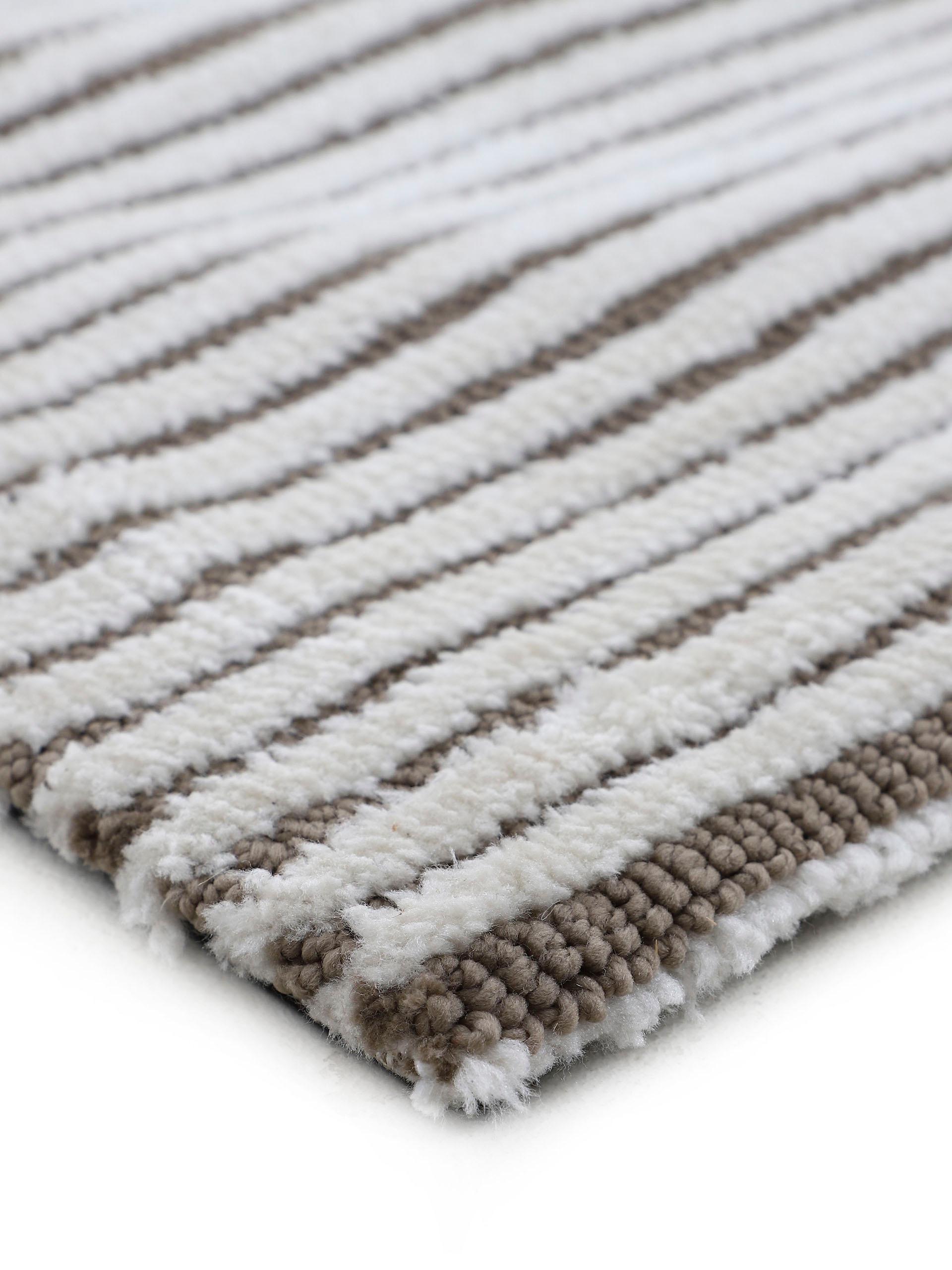 carpetfine Teppich »Holly 5«, rechteckig, 12 mm Höhe, gestreift, Hoch-Tief Struktur, Wohnzimmer