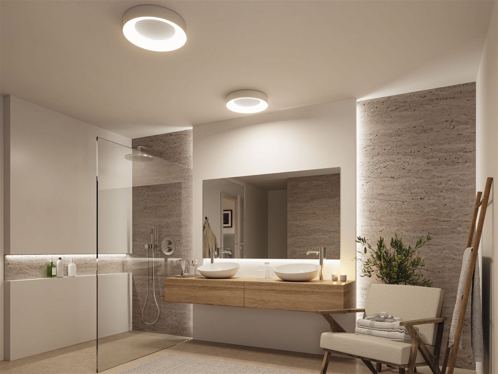Paulmann LED Deckenleuchte »Selection Bathroom Casca IP44 1x23W 400mm, 230V günstig online kaufen