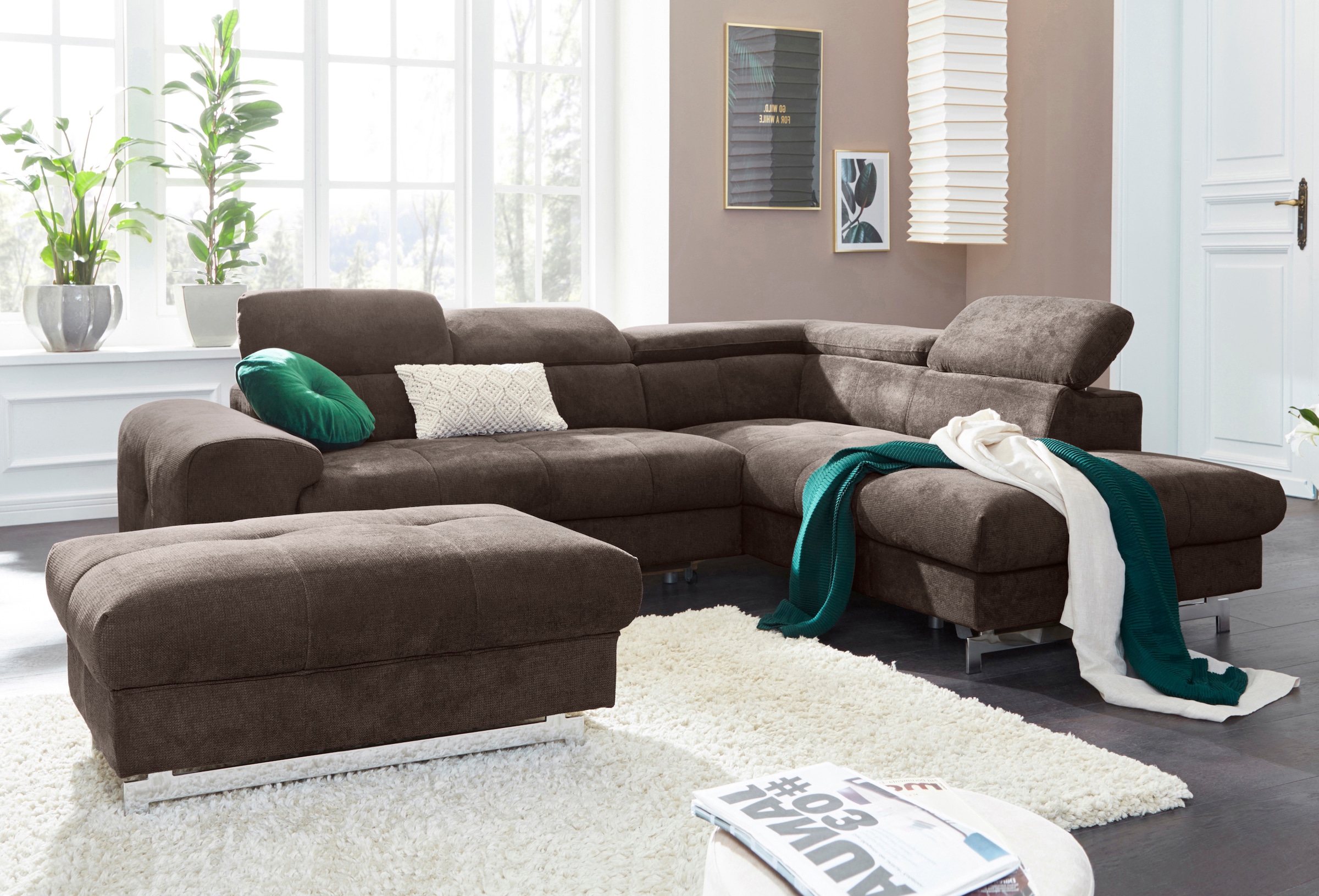 COTTA Polstergarnitur »Chef L-Form« Set, 2 Stk. tlg. Set bestehend aus: Eck günstig online kaufen