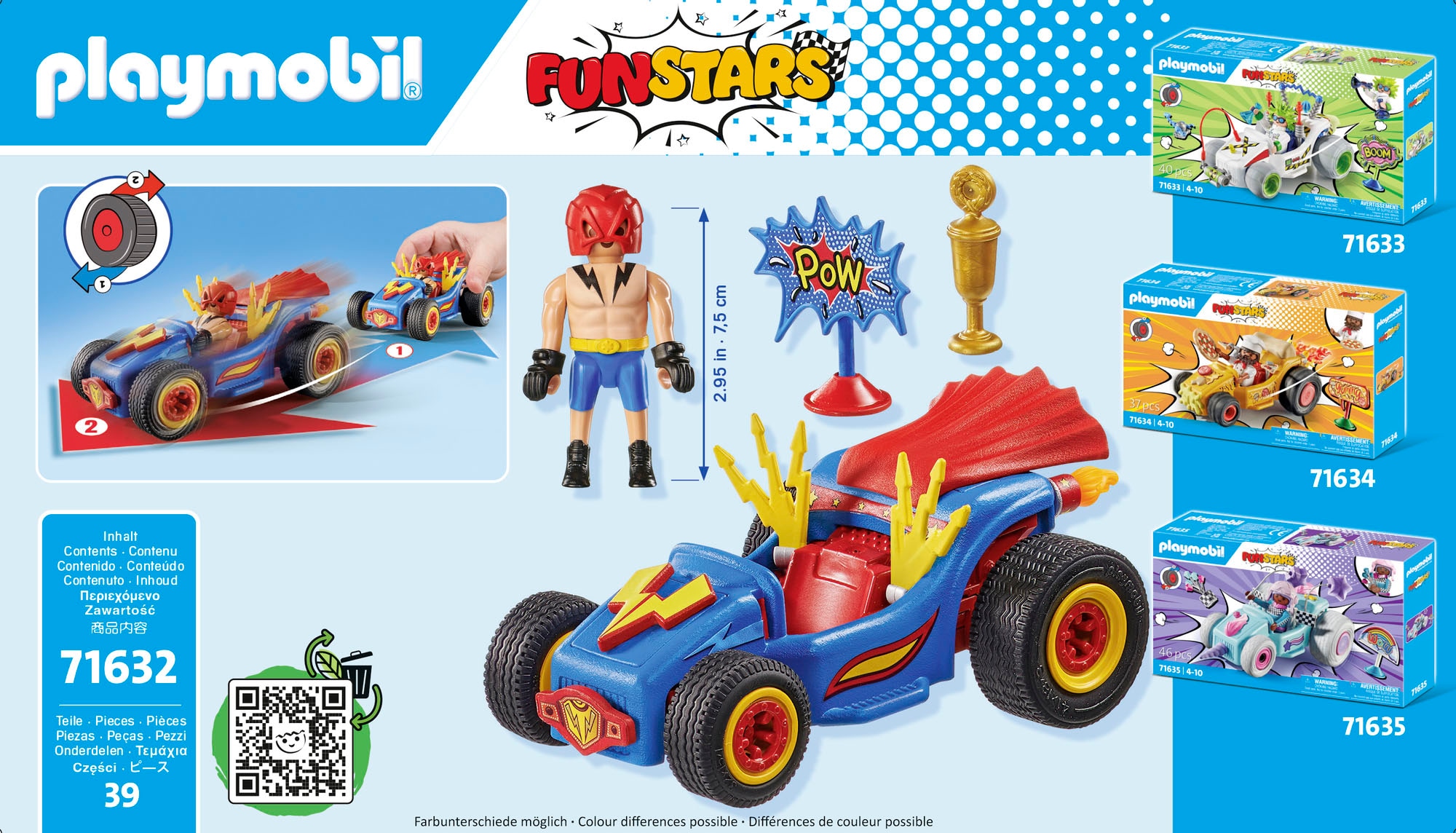 Playmobil® Konstruktions-Spielset »Rasender Wrestler (71632), Funstars«, (39 St.), Made in Europe