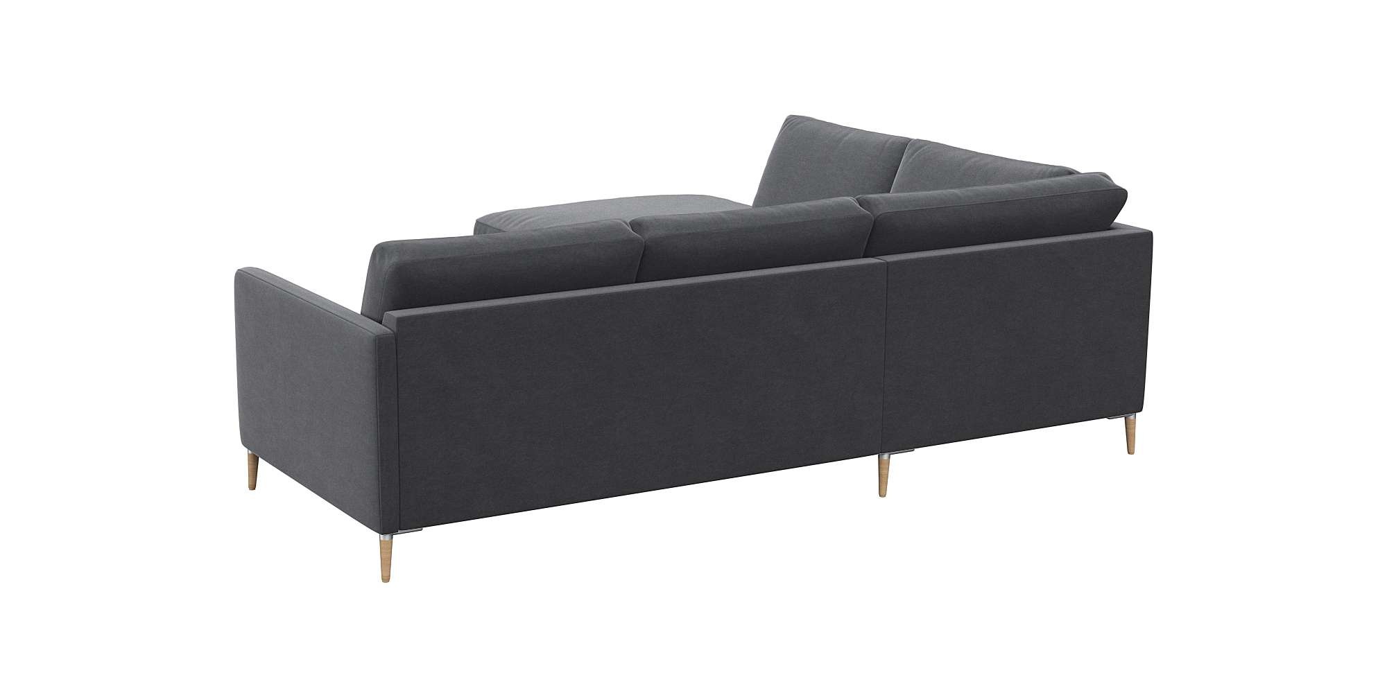 FLEXLUX Ecksofa »Fiore, L-Form, super bequem durch Kaltschaum im Sitz«, schmale Armlehnen, Füße Alu/Eiche, B/T 234/225 cm