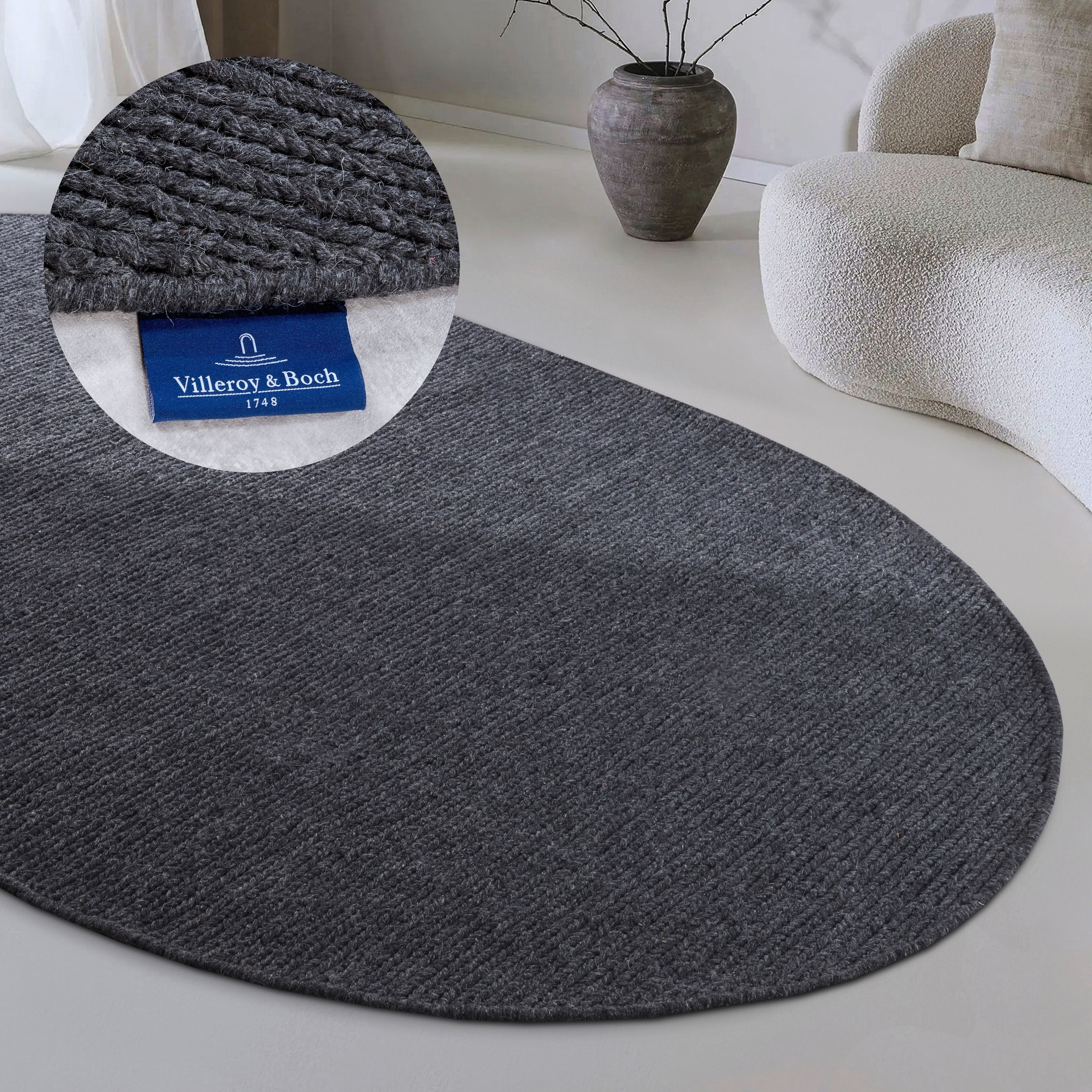 Villeroy & Boch Wollteppich »Francois«, rechteckig, 7 mm Höhe, in rund, ova günstig online kaufen