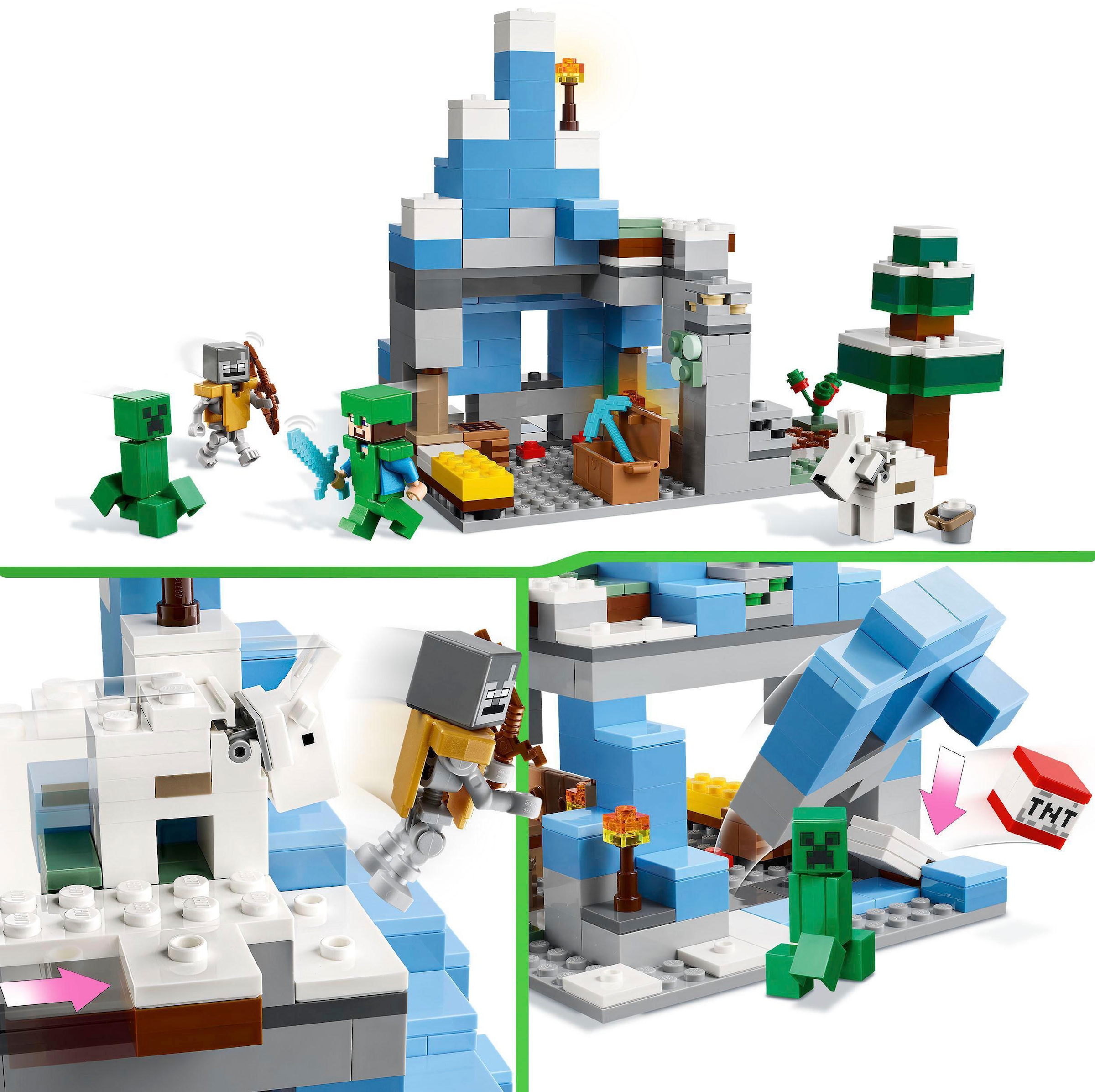 LEGO® Konstruktionsspielsteine »Die Vereisten Gipfel (21243), LEGO® Minecraft«, (304 St.), Made in Europe