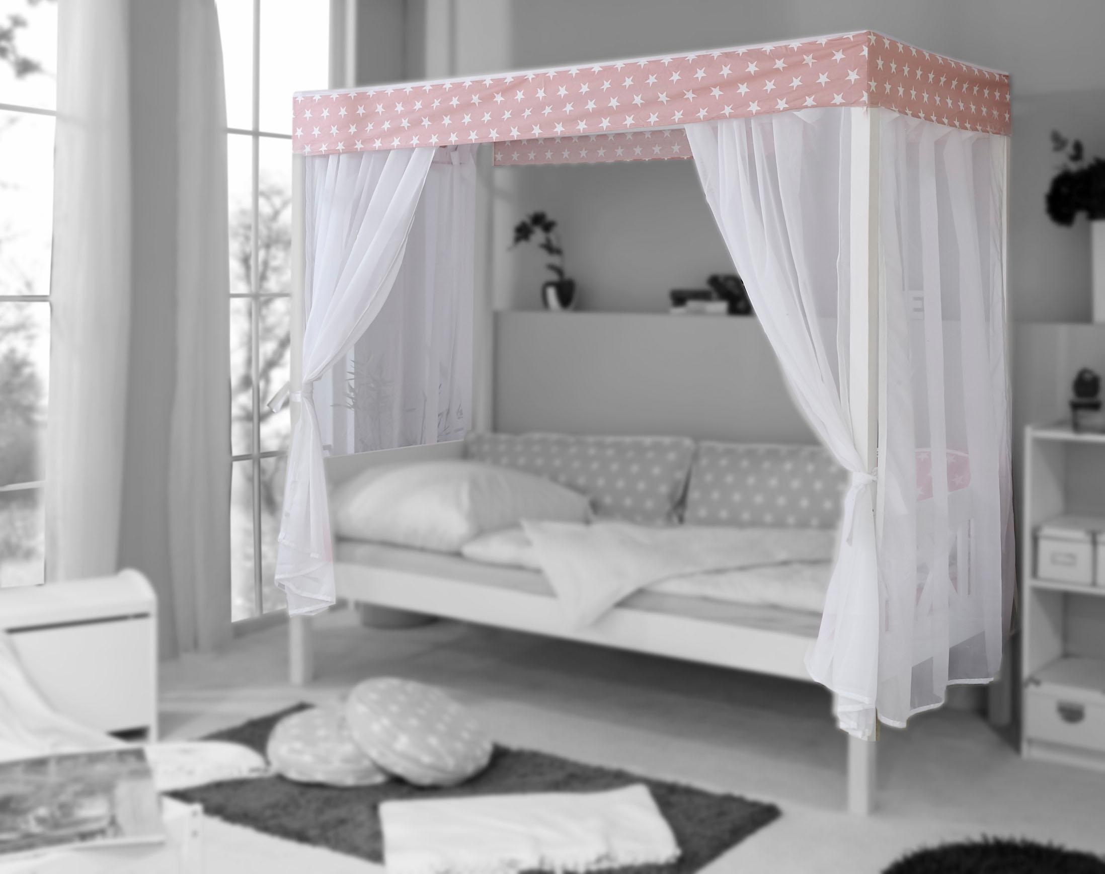 Betthimmel TICAA "Lino", rosa (rosa, rosa)