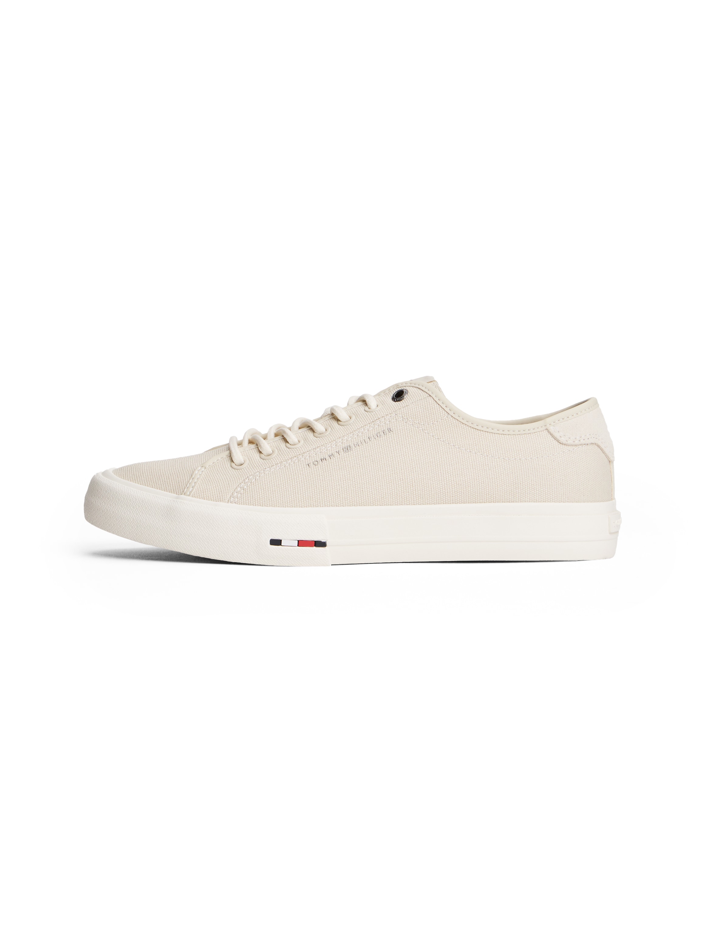 Tommy Hilfiger Sneaker »TH HI VULC STREET CANVAS«  , Freizeitschuh, Halbschuh, Schnürschuh mit Logoflag im Plateau