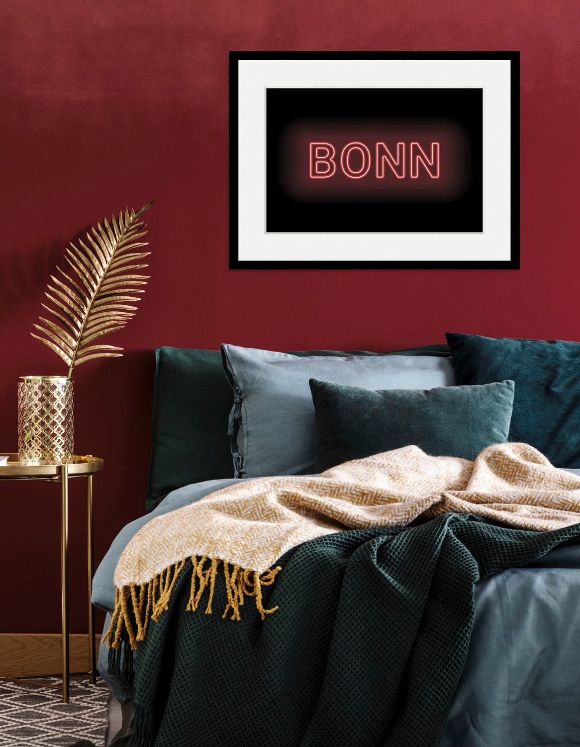 queence Bild »BONN LIGHTS« Schriftzug   Städte 1 Stk. tlg. HD Premium Poste günstig online kaufen