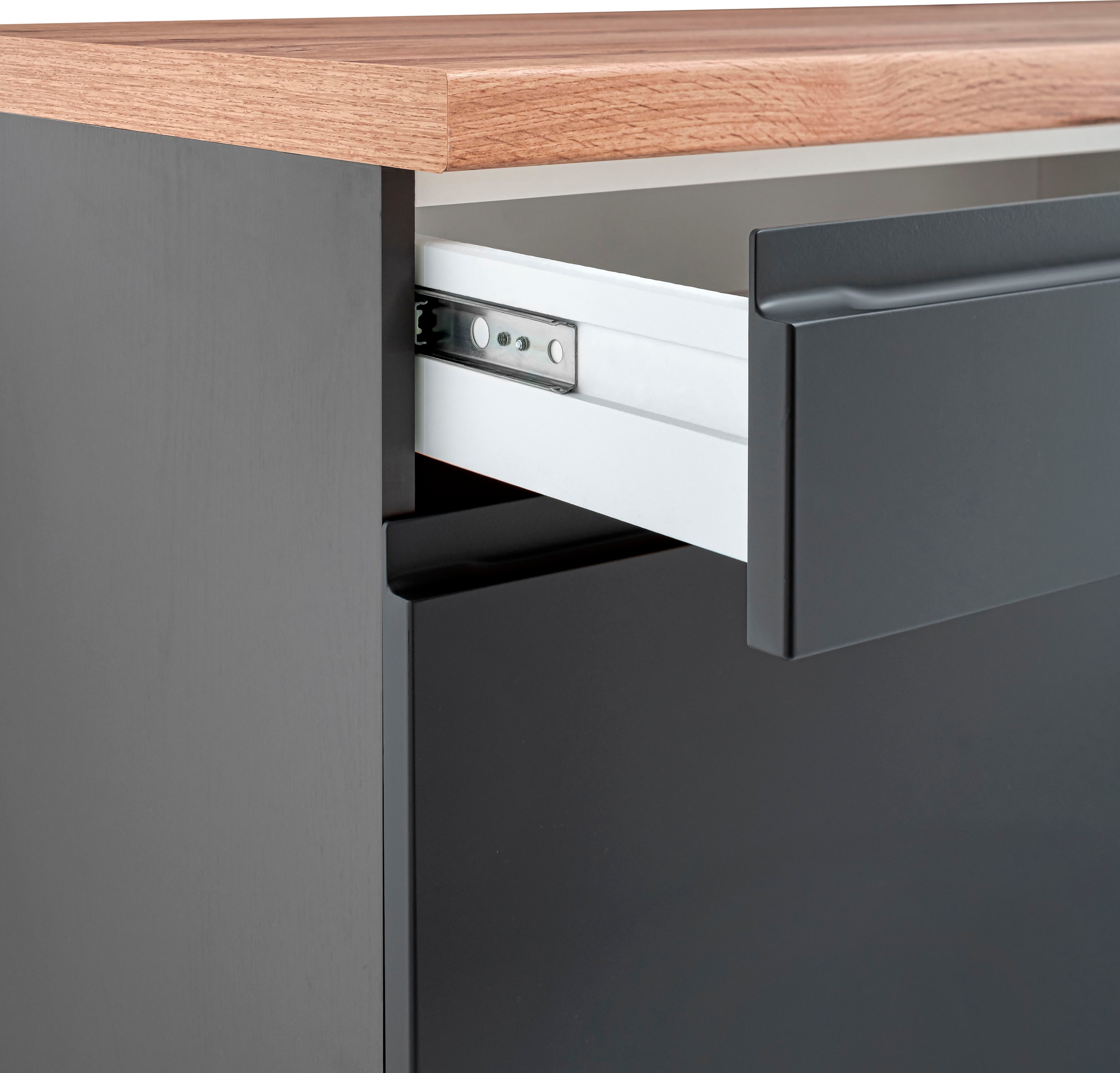 KOCHSTATION Unterschrank »KS-Bruneck« >>Bruneck<< 180 cm breit, für viel Stauraum, hochwertige MDF-Fronten