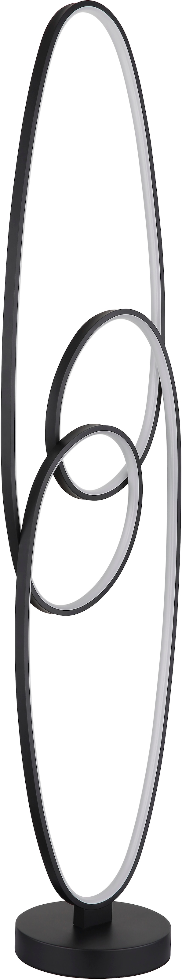 GLOBO LIGHTING Stehlampe »SPIRA« LED-Modul 1 Stk. Stehleuchte Schwarz, Opal, Fußtritt, dimmbar, LED 39W