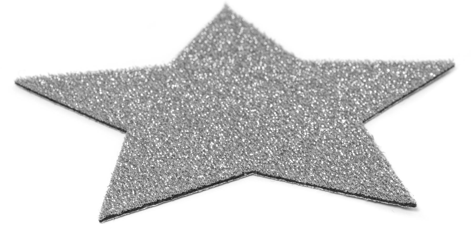 PRIMAFLOR-IDEEN IN TEXTIL Platzset »Stern, Weihnachtsdeko« auch ideal als Untersetzer oder Dekoration, Größe 29, 5 cm silberfarben B/L: 29,5 cm x...