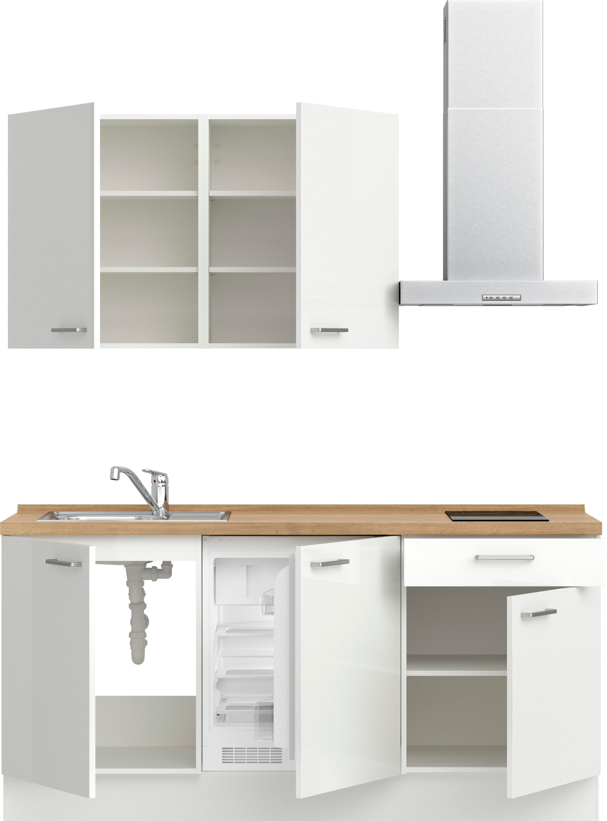 nobilia® Küchenzeile »"Flash I"«, vormontiert, Ausrichtung wählbar, Breite 180 cm, wahlw. mit E-Geräten