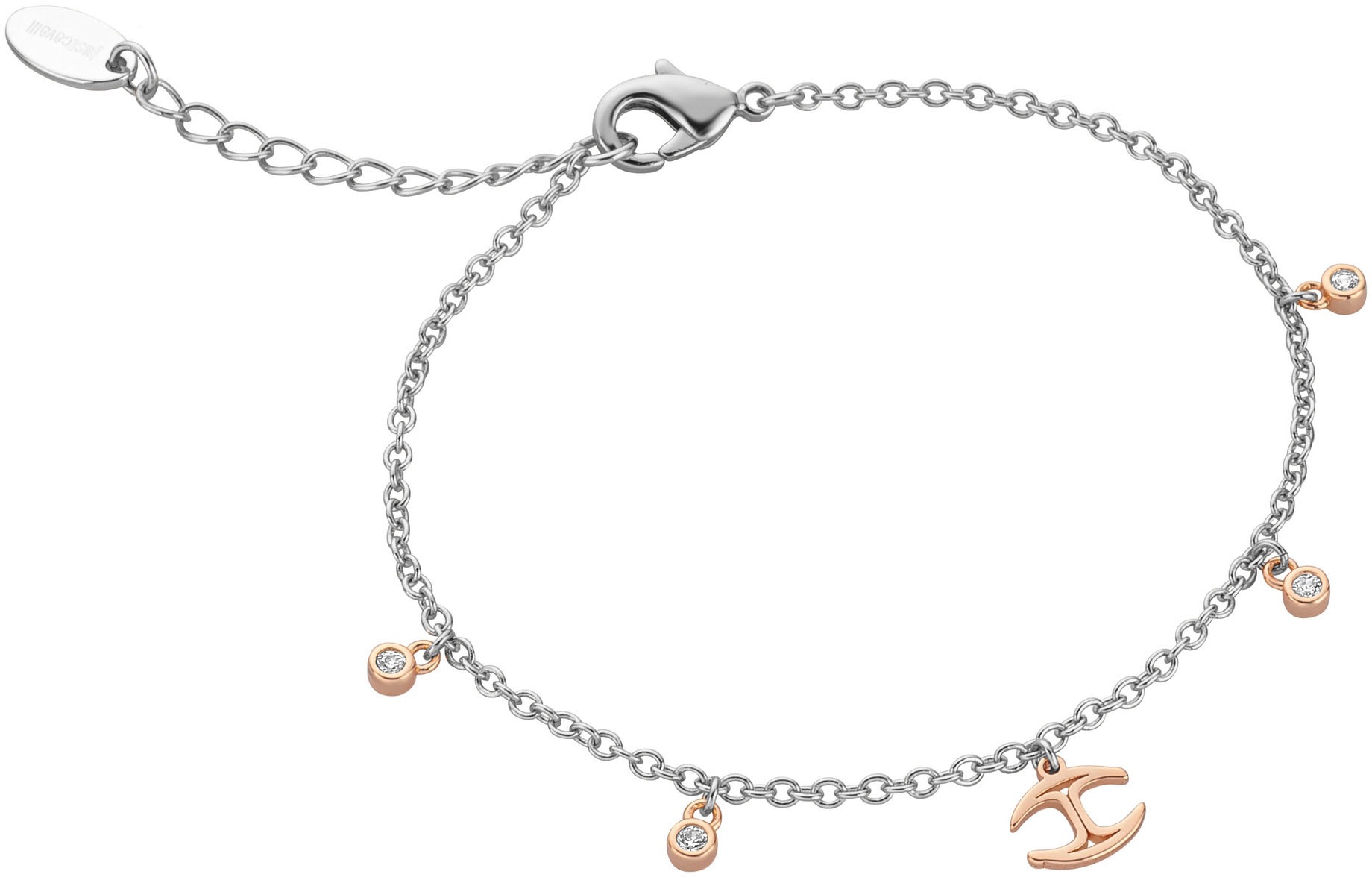 Just Cavalli Time Quarzuhr »Varenna«, (Set, 2 tlg., mit Armband), Armbanduhr, Damenuhr, Kristallsteine, Edelstahlarmband, Geschenkidee