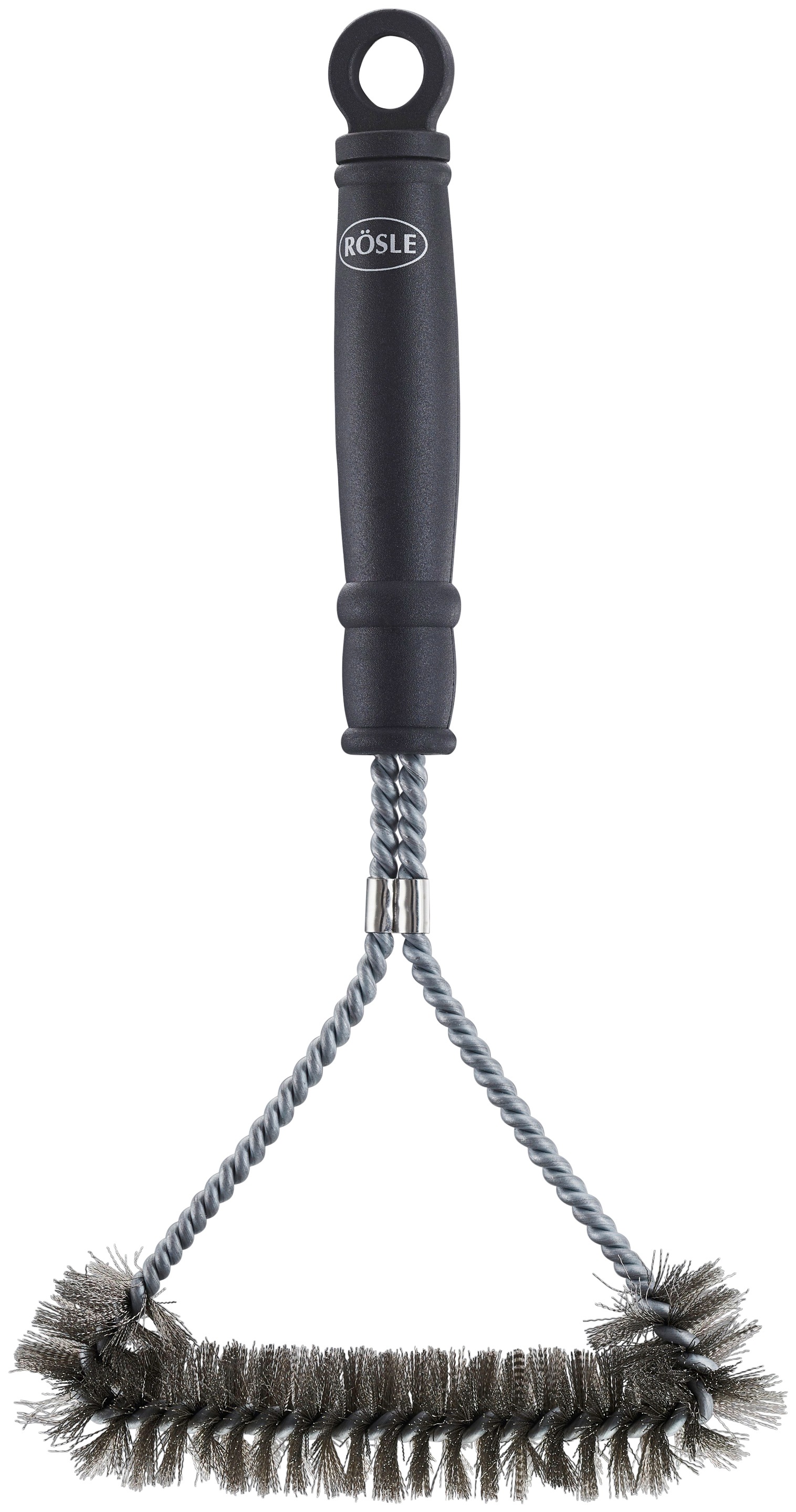 RÖSLE Reinigungsbürste »25234« aus Kunststoff Stahl für Grillroste aus Edelstahl, Stahlborsten, L: 30 cm schwarz