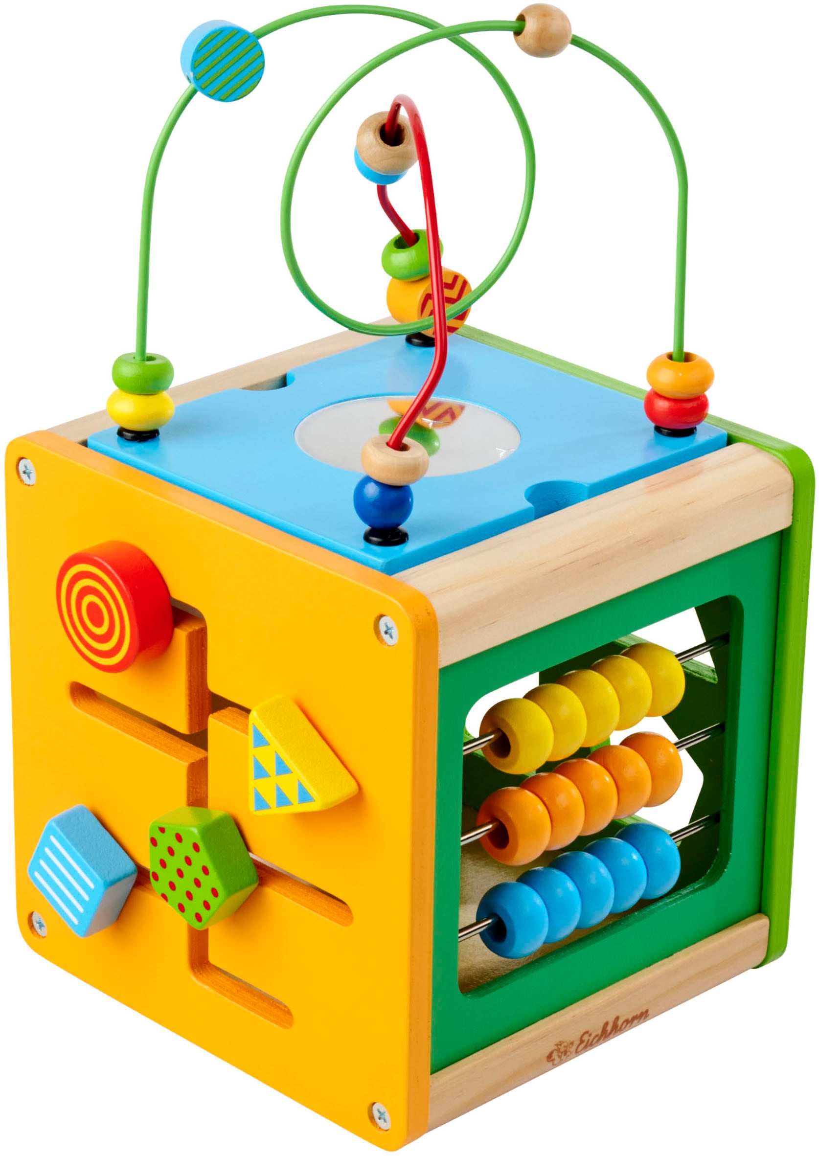 Eichhorn Motorikwürfel »Kleiner Spiel- und Lernwürfel« mit abnehmbarer Motorikschleife