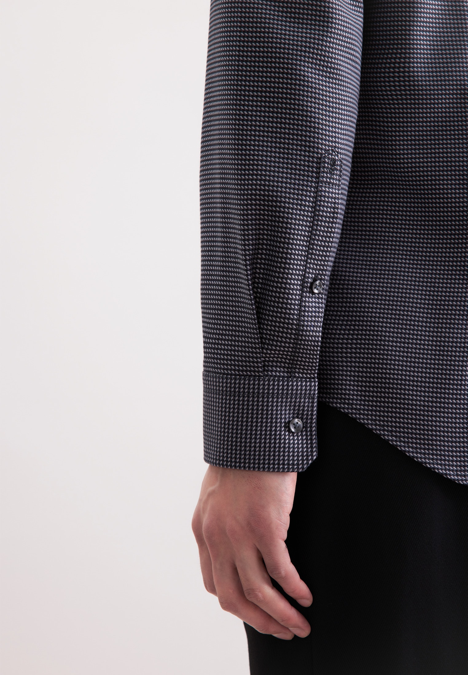 seidensticker Businesshemd »Schwarze Rose« Slim 1/1 Kentkragen Pepita